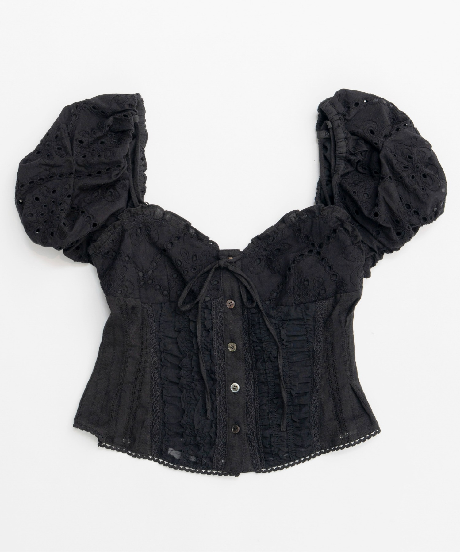 25SUMMER PRE-ORDER】2way Cotton Puff Sleeve Bustier/2WAYコットン