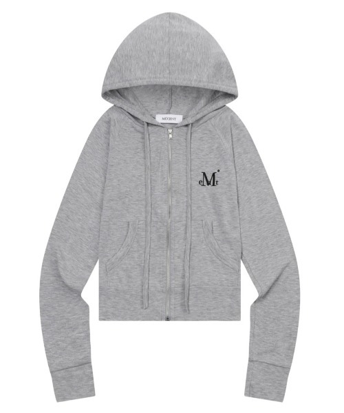 MUCENT ムセント　クロップドジップアップパーカー A'GEM/9 × .kom 『MUCENT/ムセント』 LIGHT UP CROP HOOD ZIP-UP