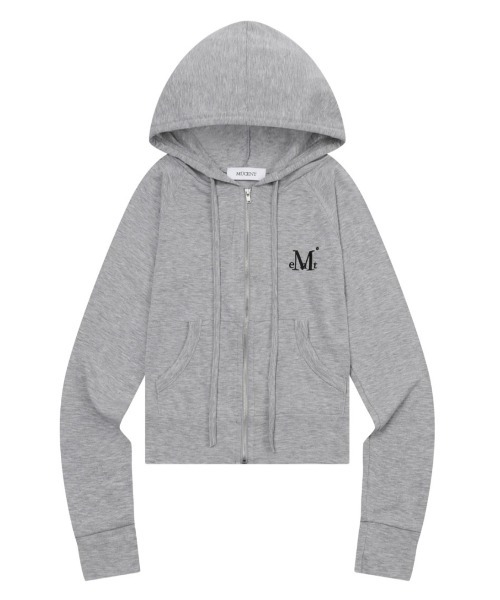 A'GEM/9 × .kom 『MUCENT/ムセント』 LIGHT UP CROP HOOD ZIP-UP