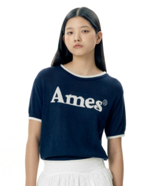 ★AMES-WORLDWIDE★RETRO BRUSHED KNIT_GR★正規品/韓国直送料込 A'GEM/9 × .kom 『韓国ブランドセレクト/韓国ブランドセレクト