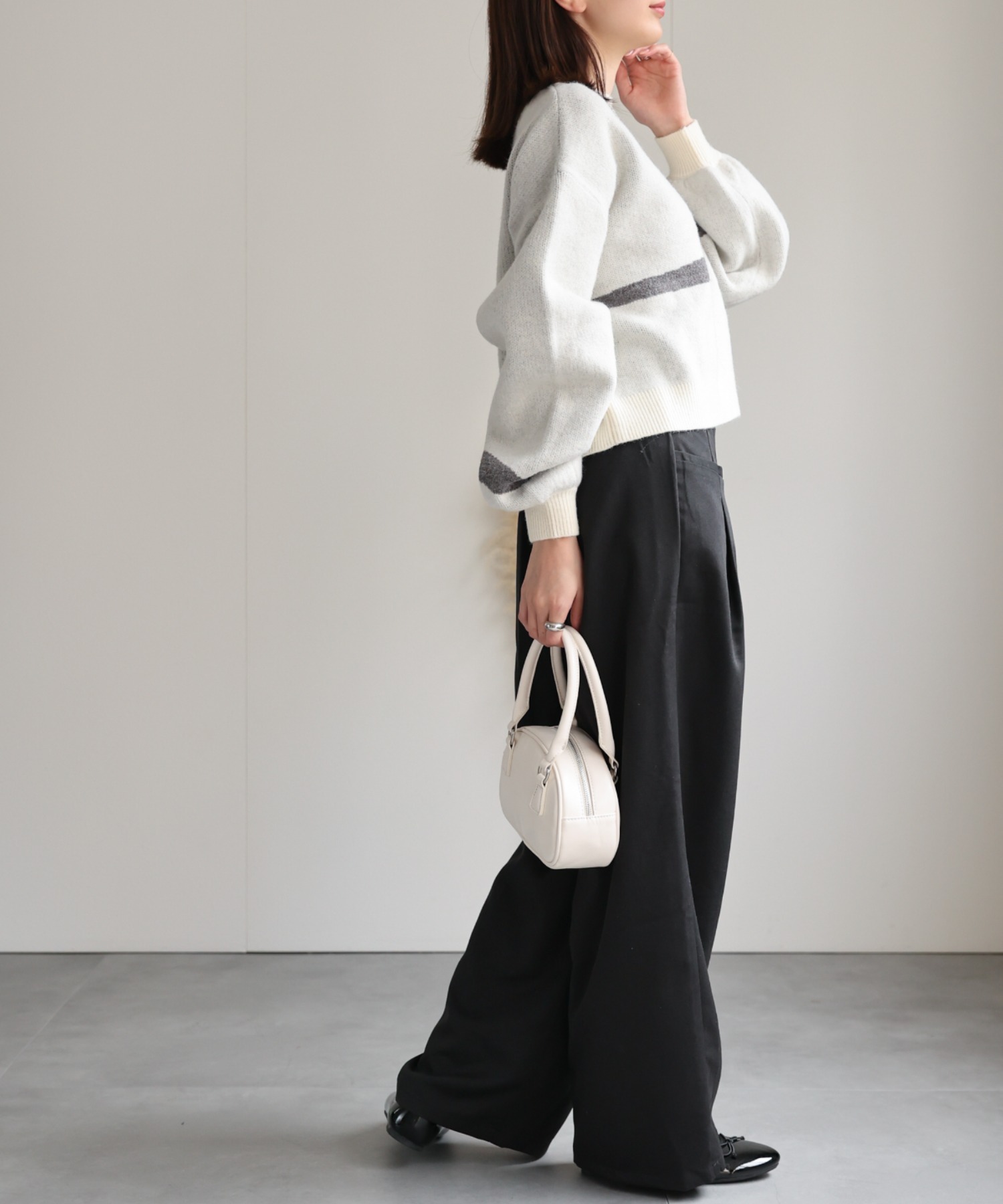 model：162cm 着用サイズ：F