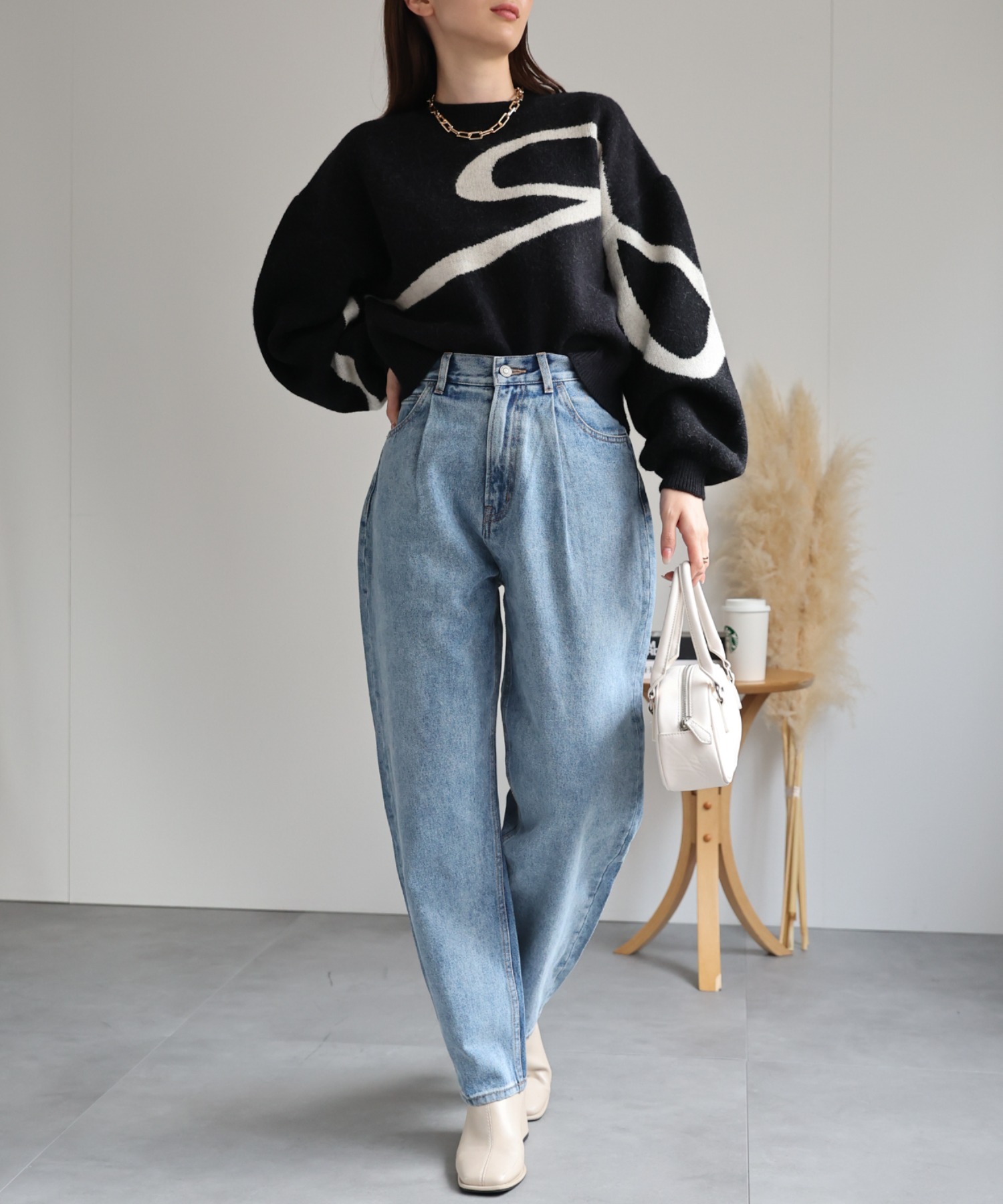model：162cm 着用サイズ：F
