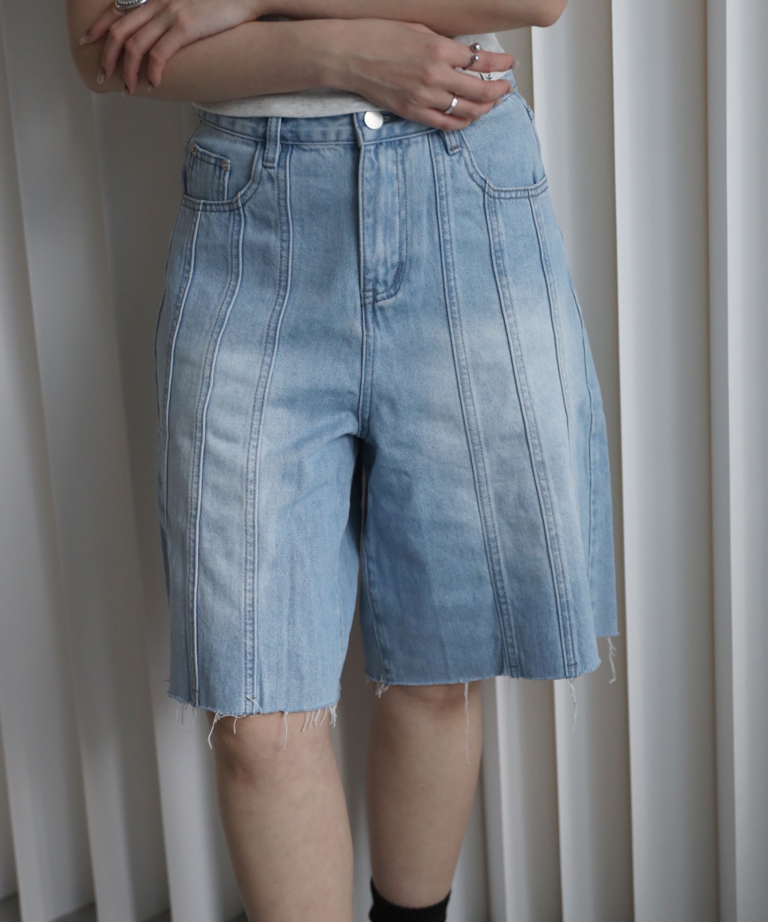 model：164cm. 着用サイズ：Sサイズ