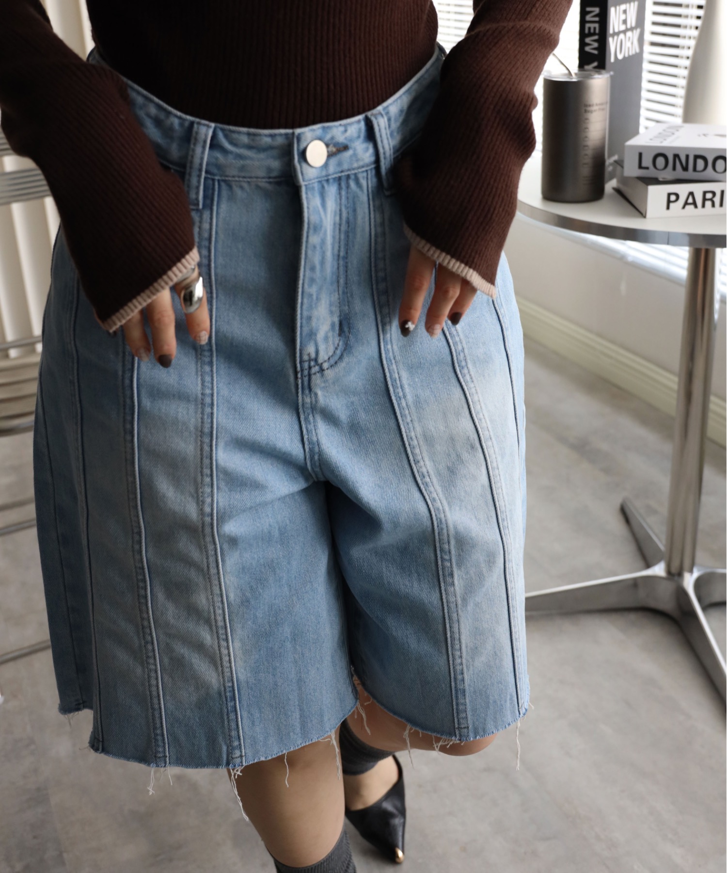 model：164cm. 着用サイズ：Sサイズ