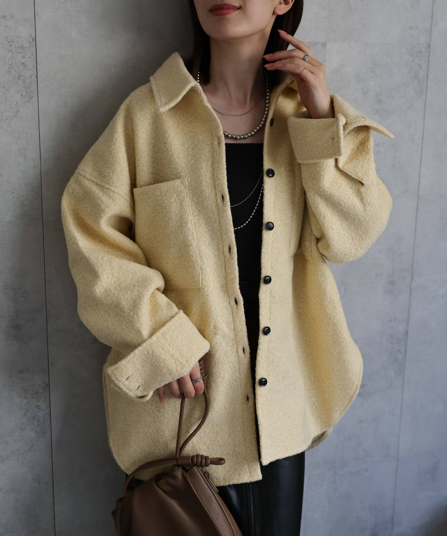 model：162cm 着用サイズ：F