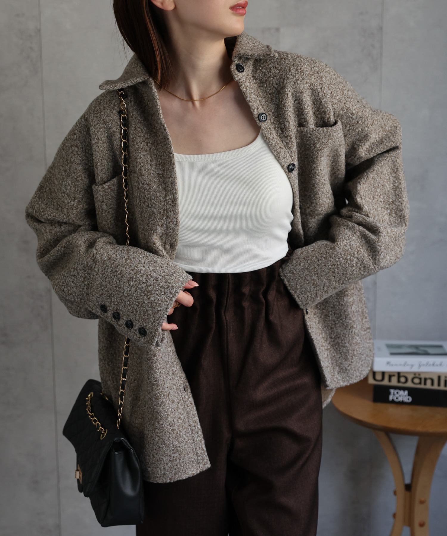 model：162cm 着用サイズ：F