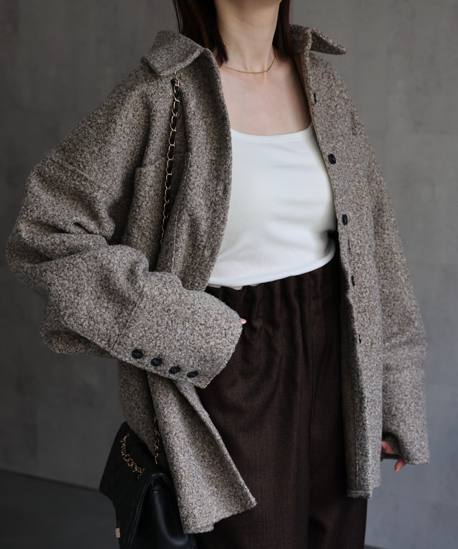 model：162cm 着用サイズ：F