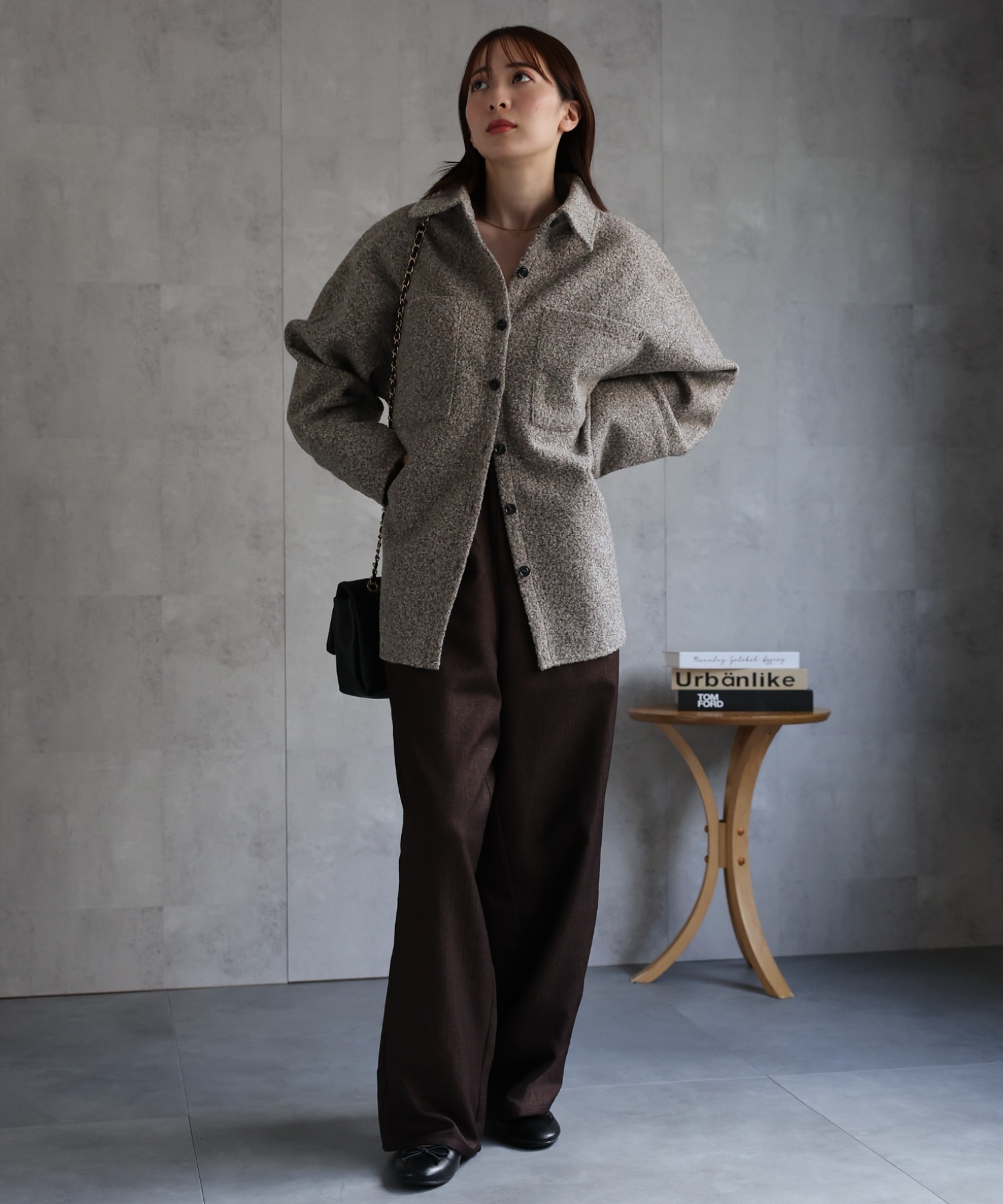 model：162cm 着用サイズ：F