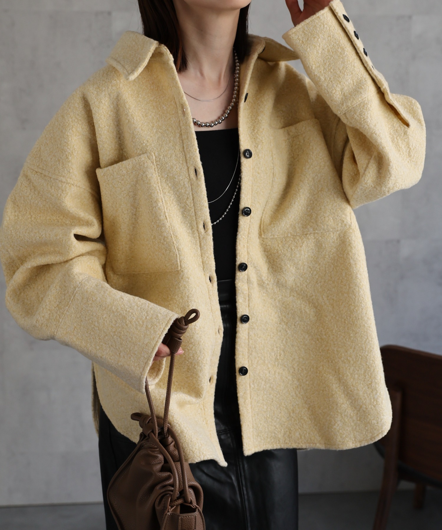 model：162cm 着用サイズ：F