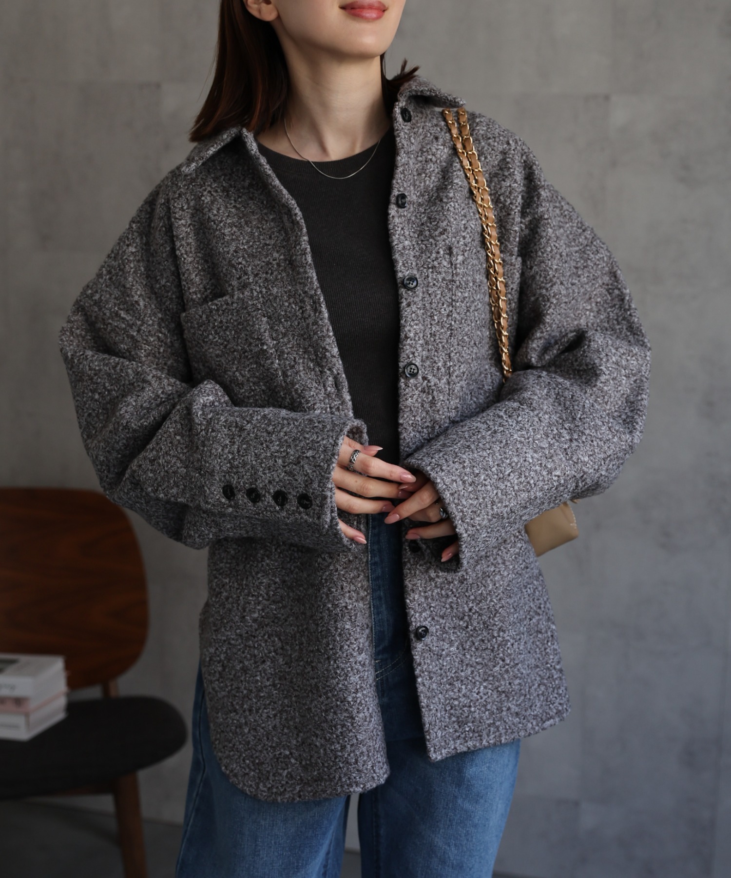 model：162cm 着用サイズ：F