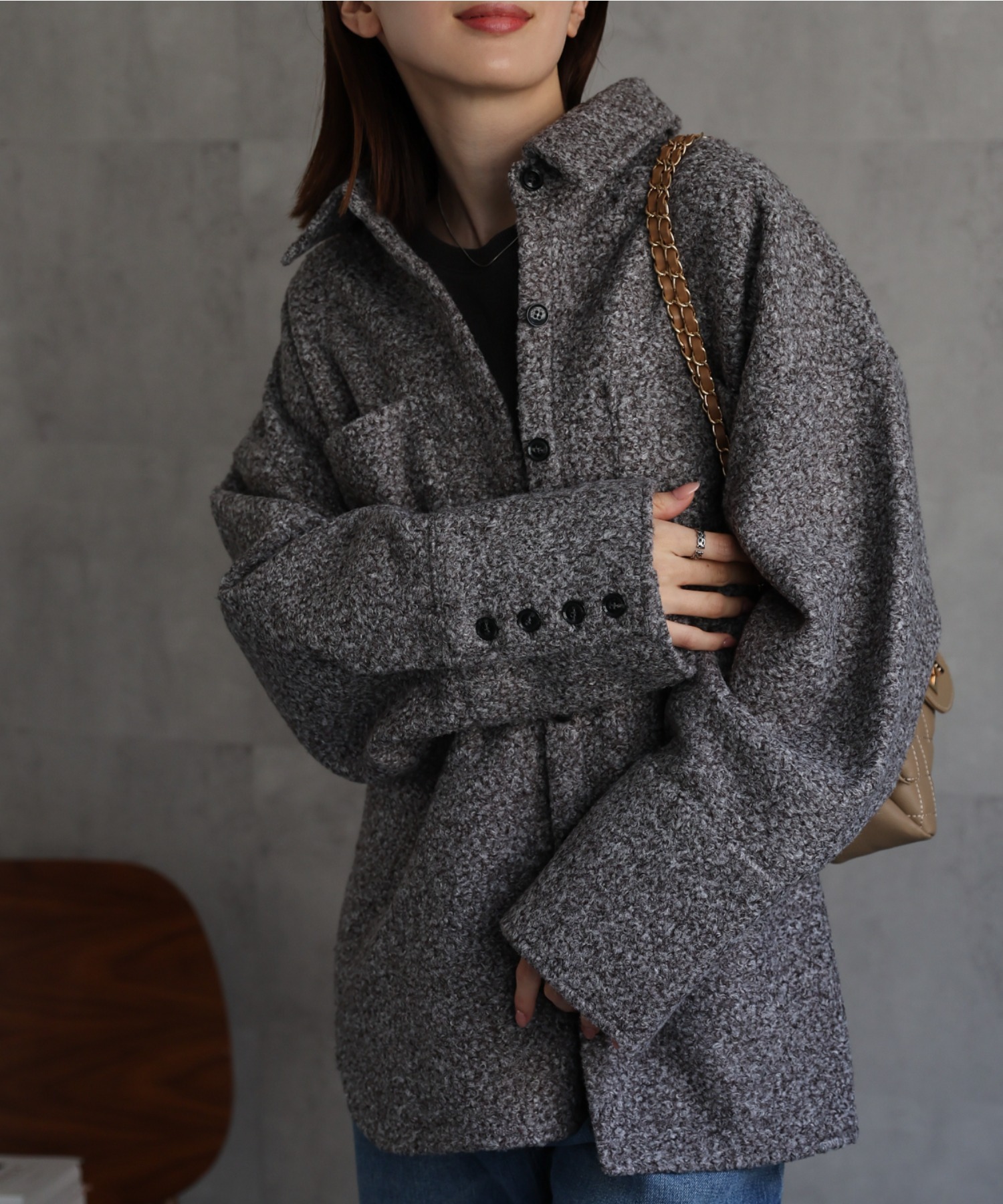 model：162cm 着用サイズ：F