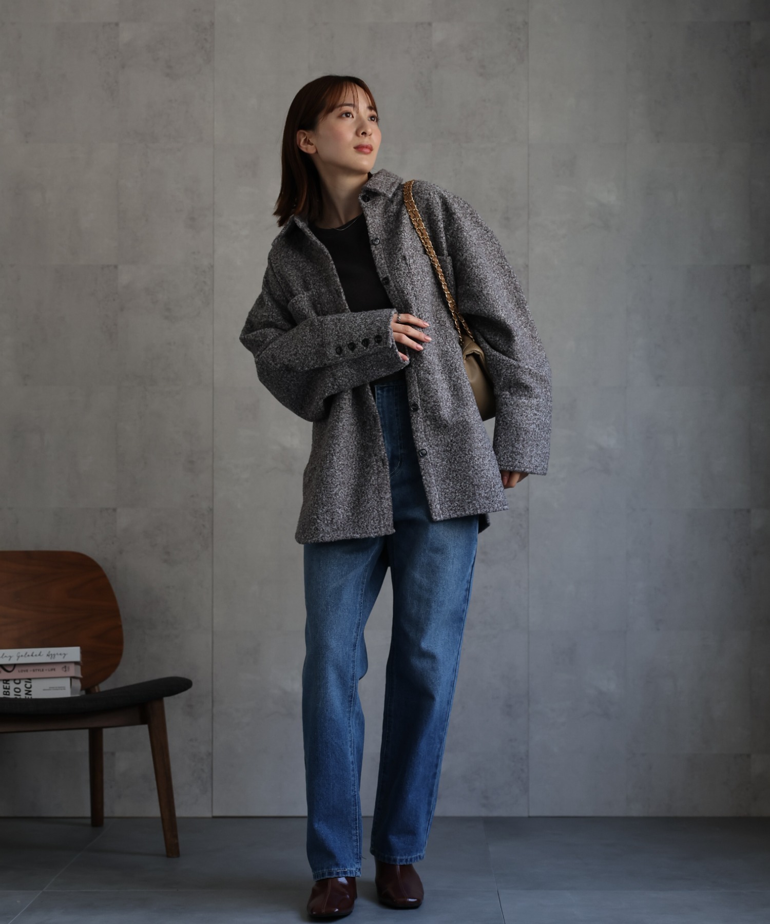 model：162cm 着用サイズ：F