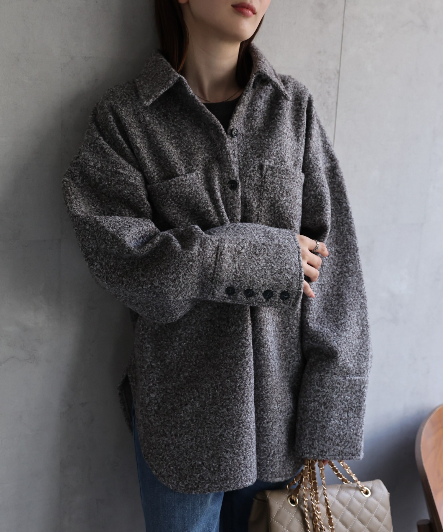 model：162cm 着用サイズ：F