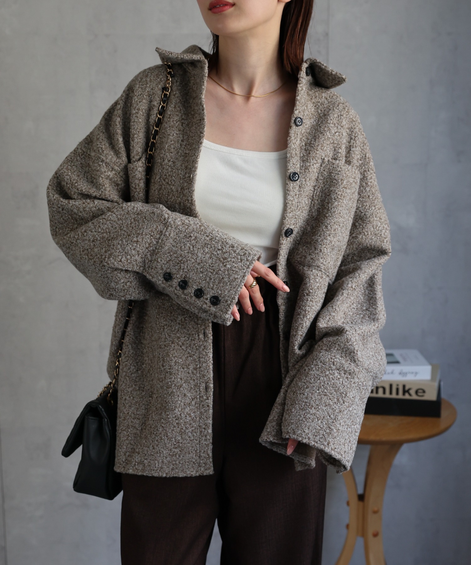 model：162cm 着用サイズ：F