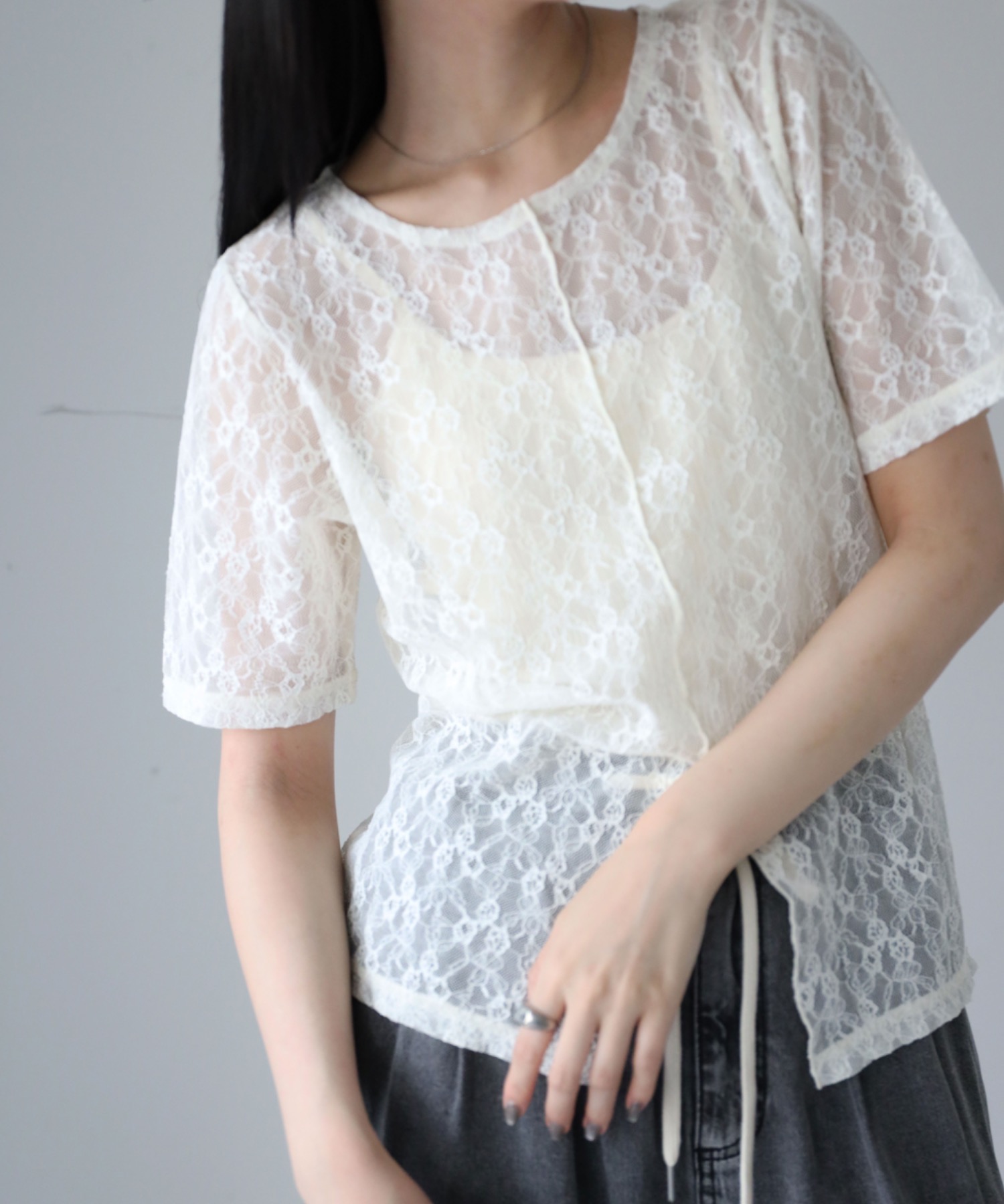 model164cm. 着用サイズ：FREE