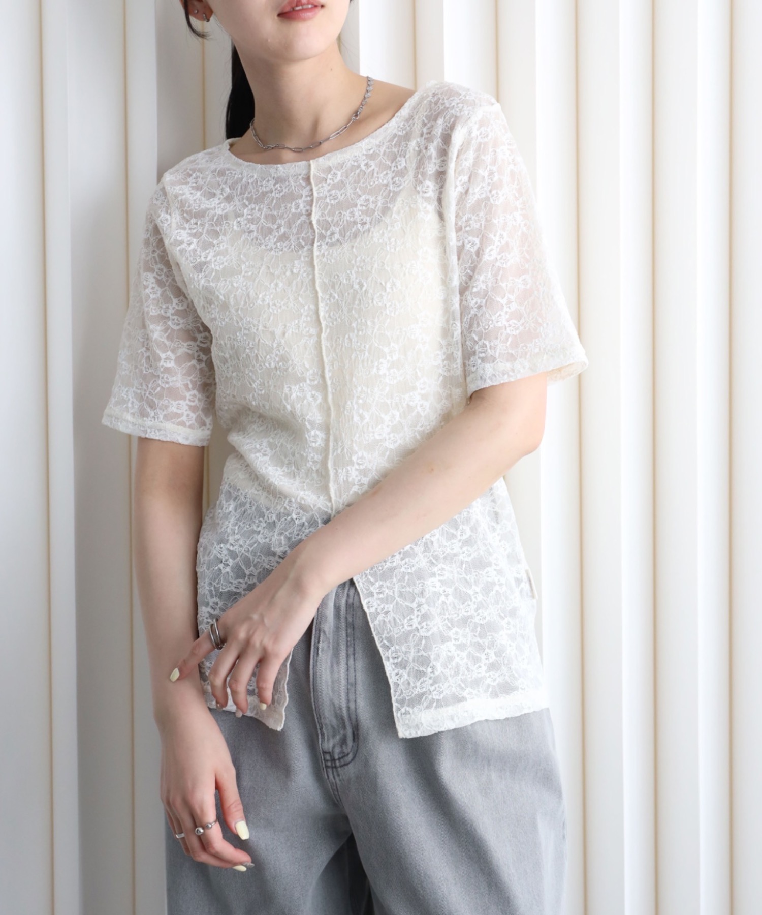 model164cm. 着用サイズ：FREE