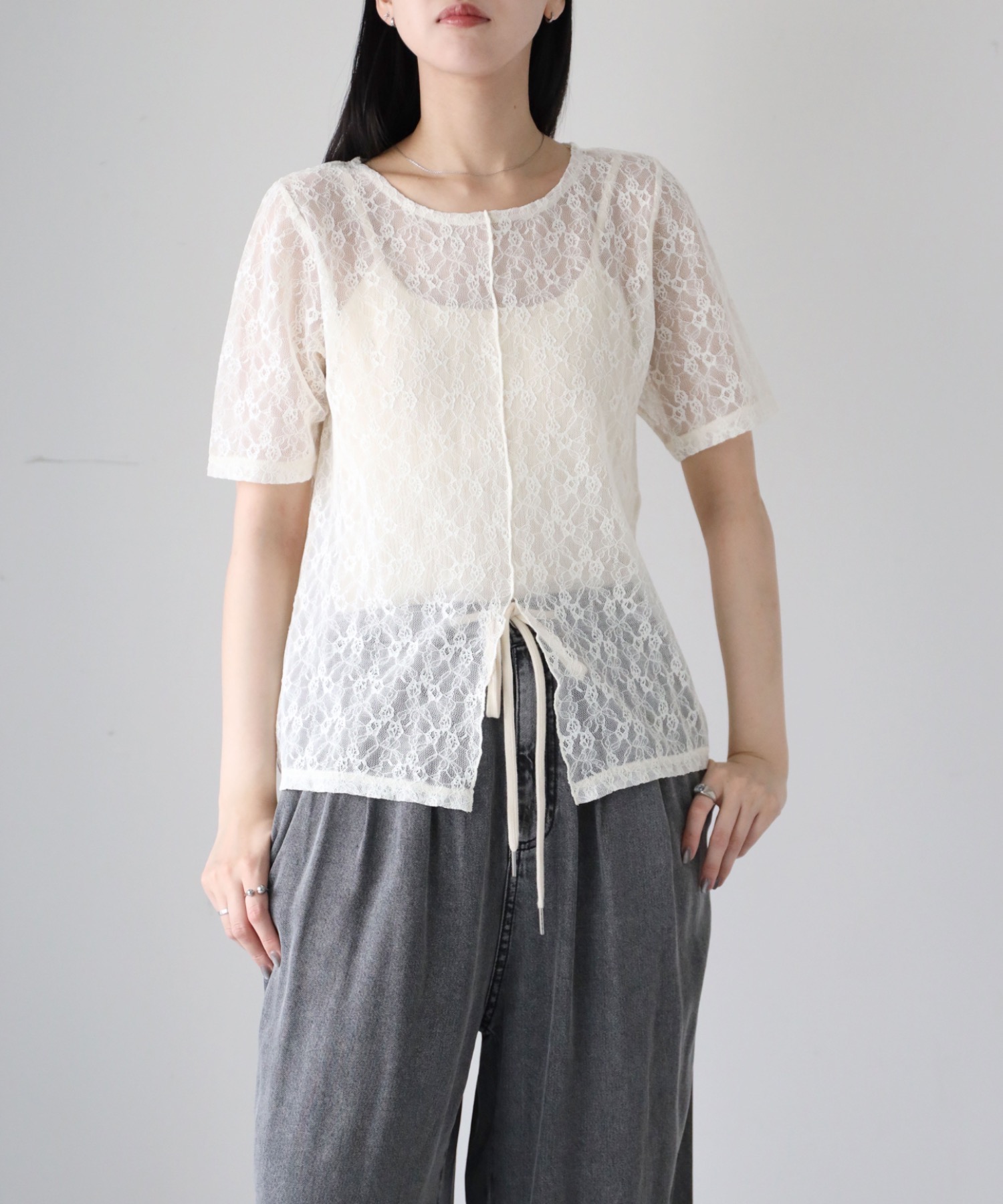 model164cm. 着用サイズ：FREE