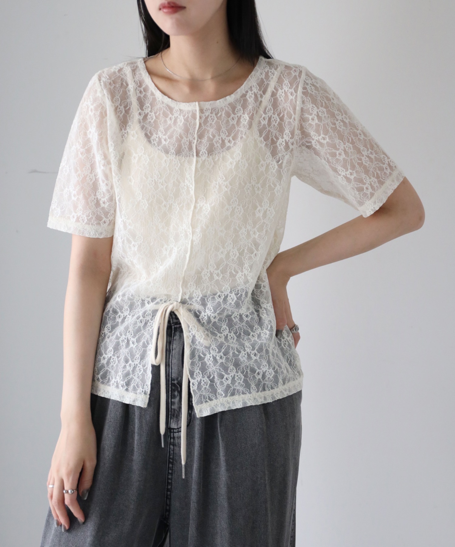 model164cm. 着用サイズ：FREE