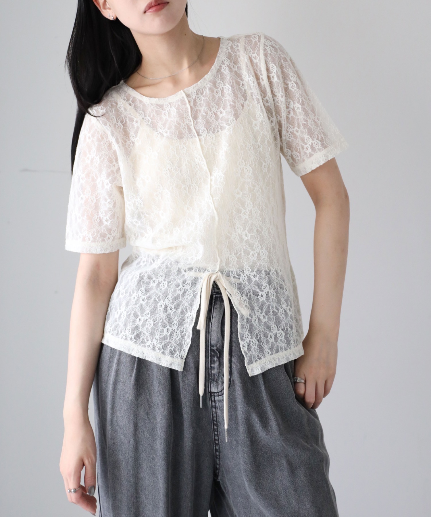 model164cm. 着用サイズ：FREE