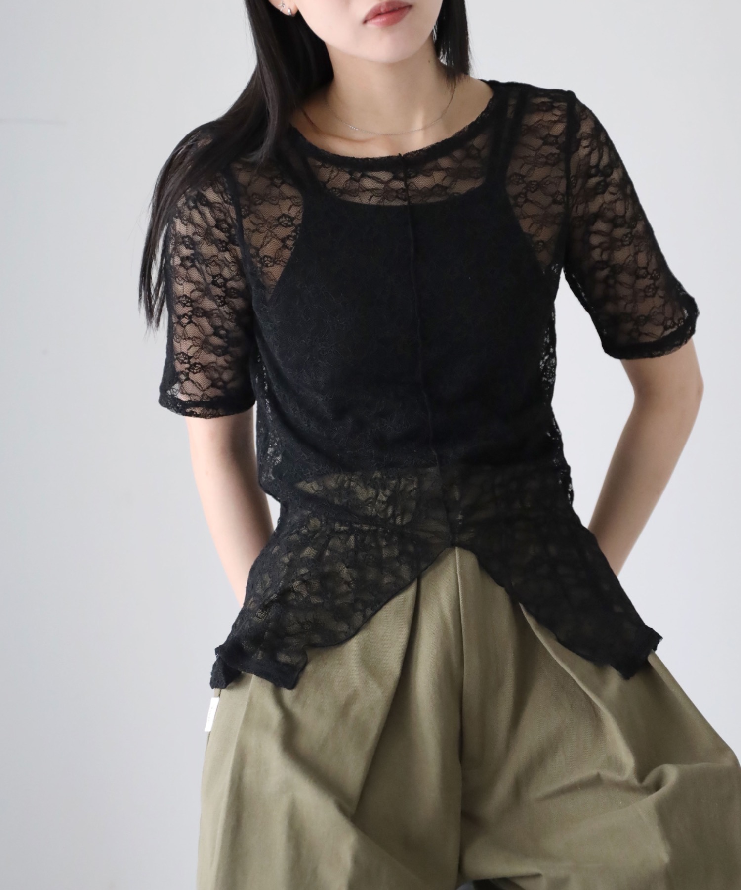 model164cm. 着用サイズ：FREE
