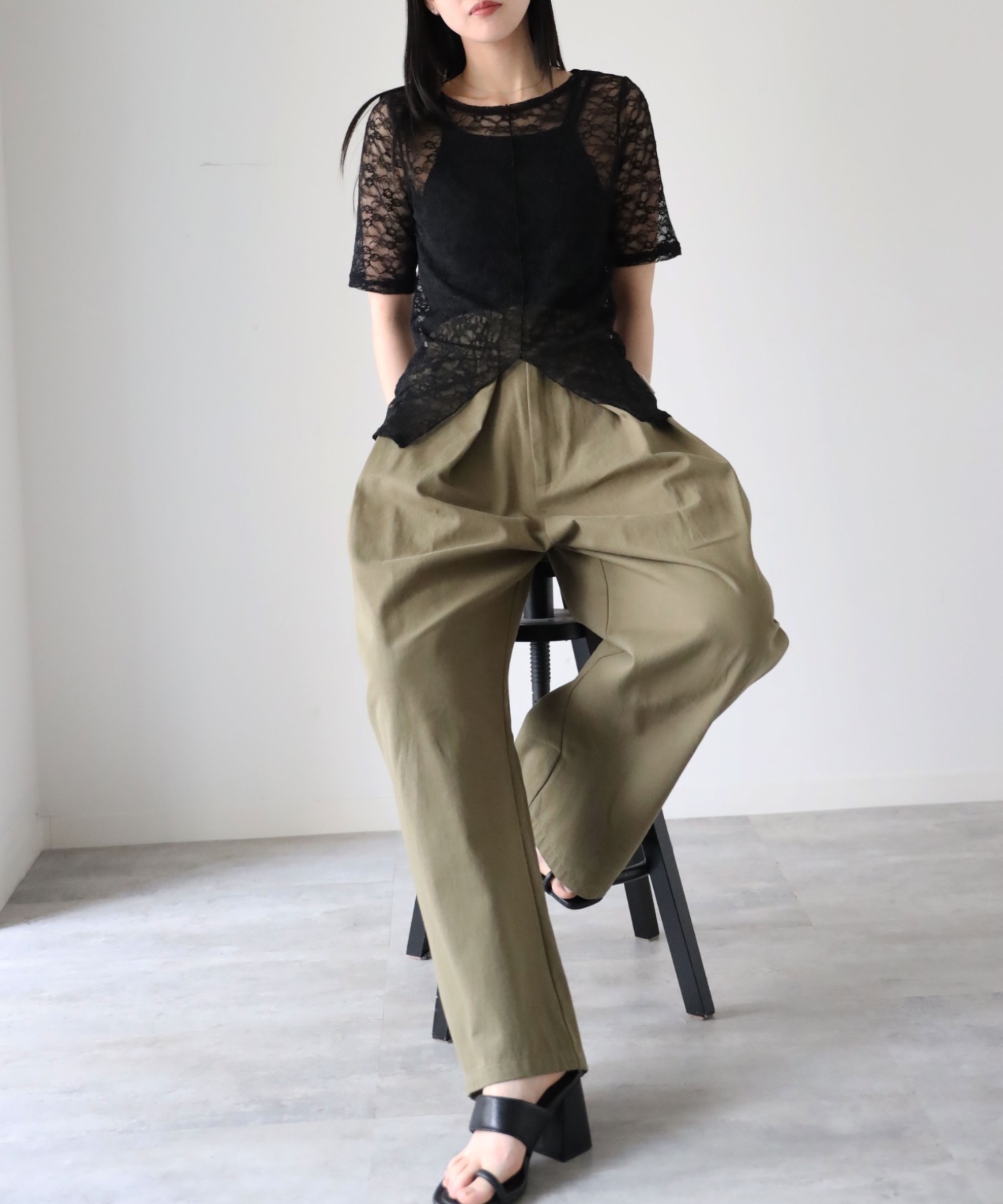 model164cm. 着用サイズ：FREE