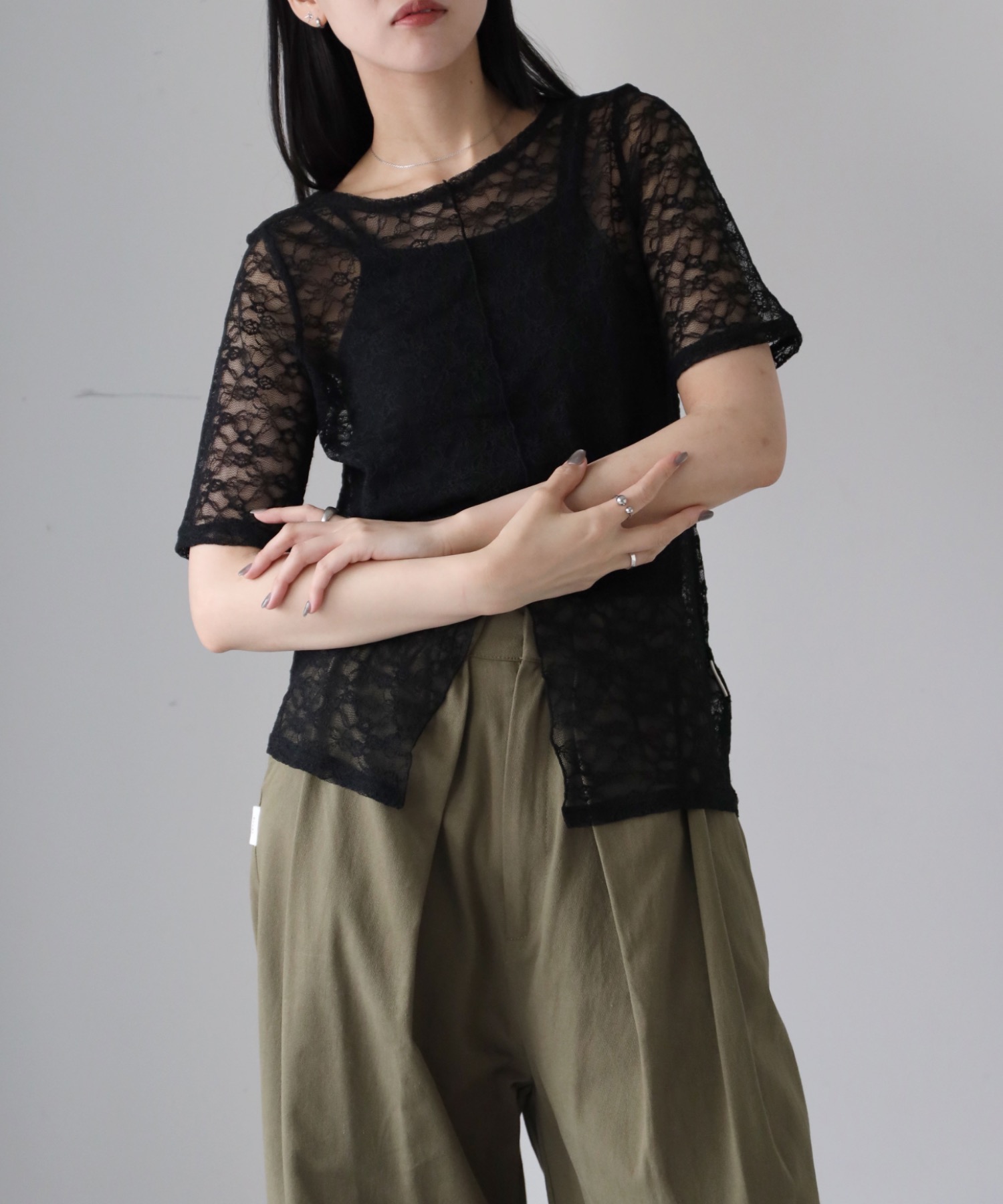 model164cm. 着用サイズ：FREE
