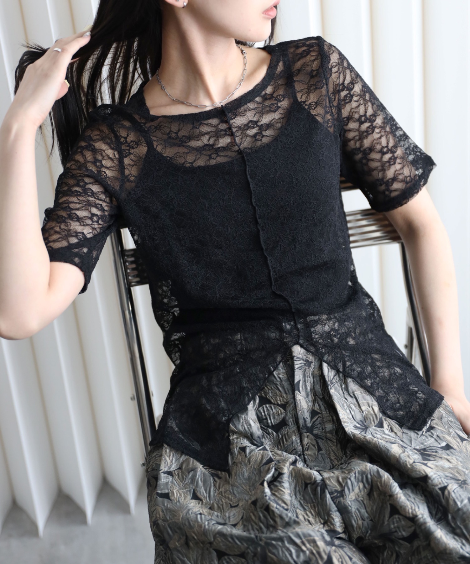 model164cm. 着用サイズ：FREE