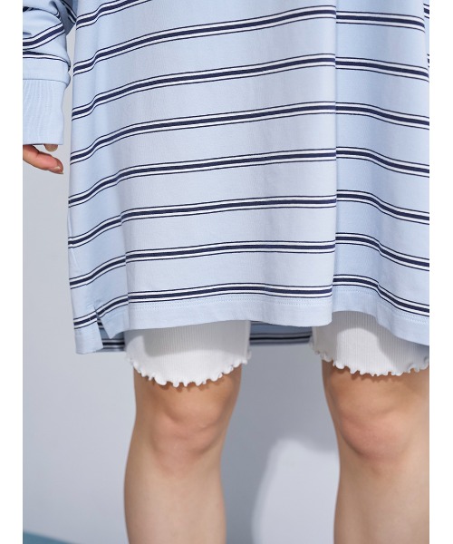 マルチボーダーポロカラーワンピース