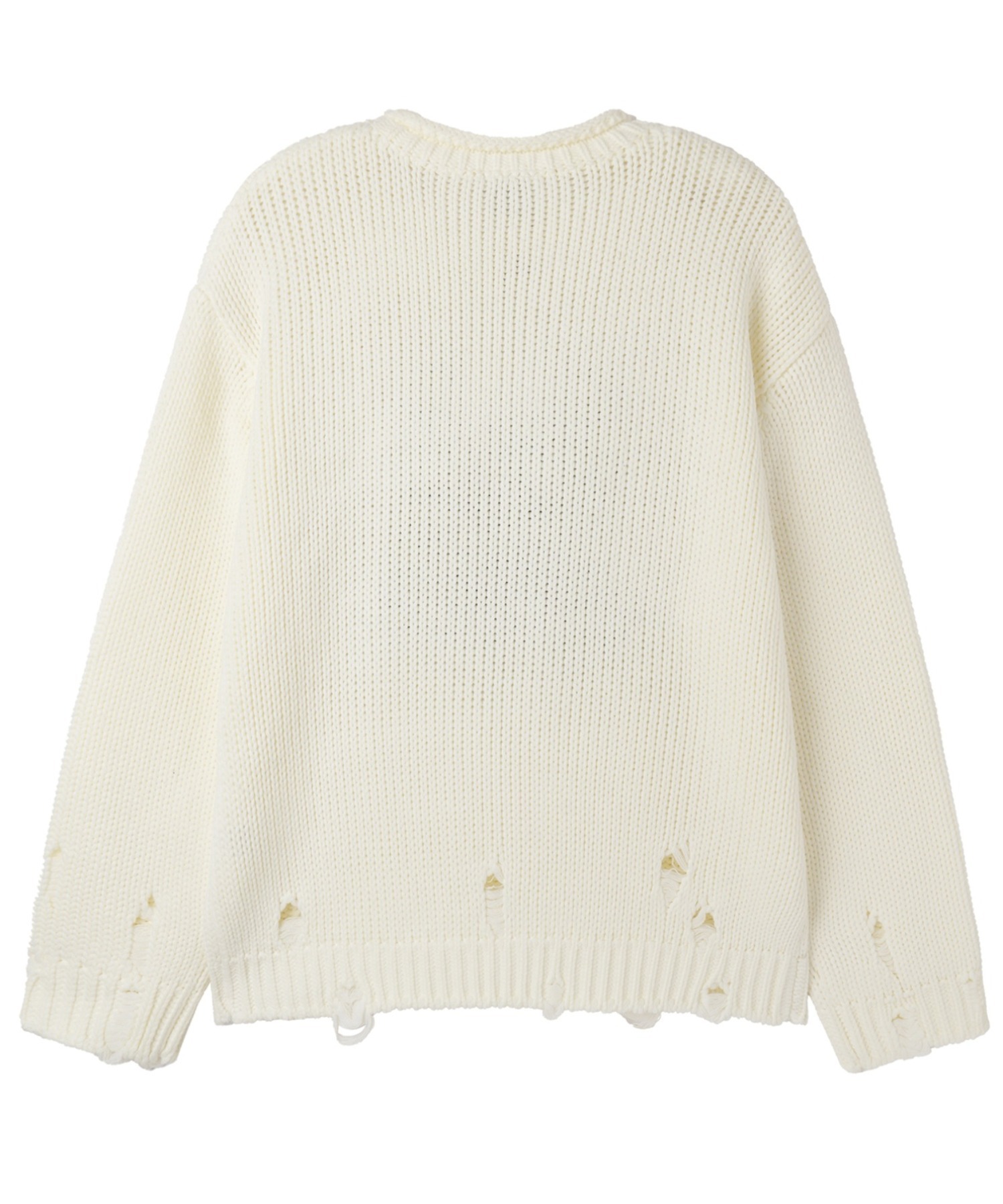 最終値下げoldmanalan MOHAIR LOGO SKULLY CREAM OY/オーワイ』DOLLY DESTROYED KNIT/ドリー デストロイド ニット OY│A