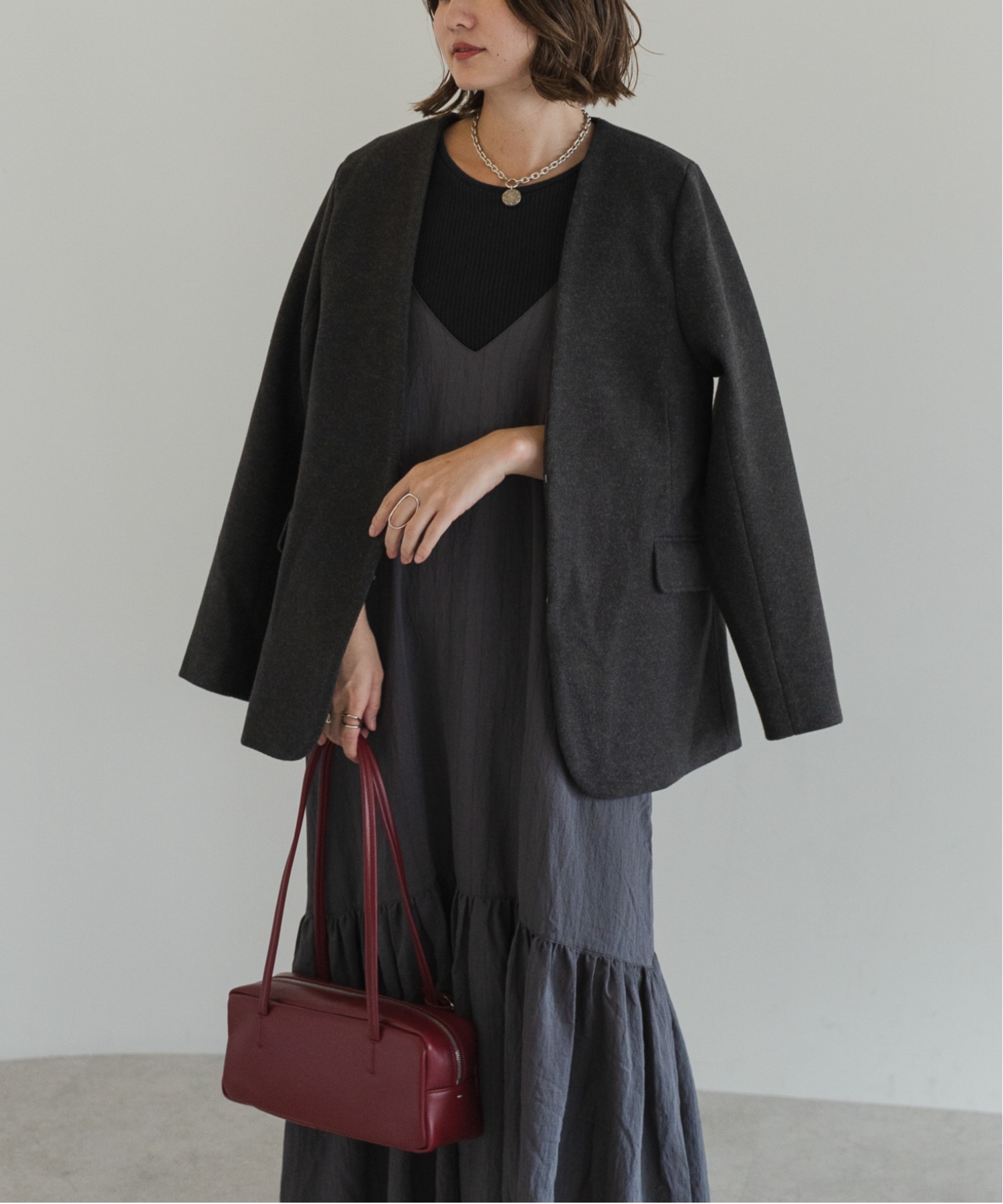 model：H158 着用サイズ：FREE