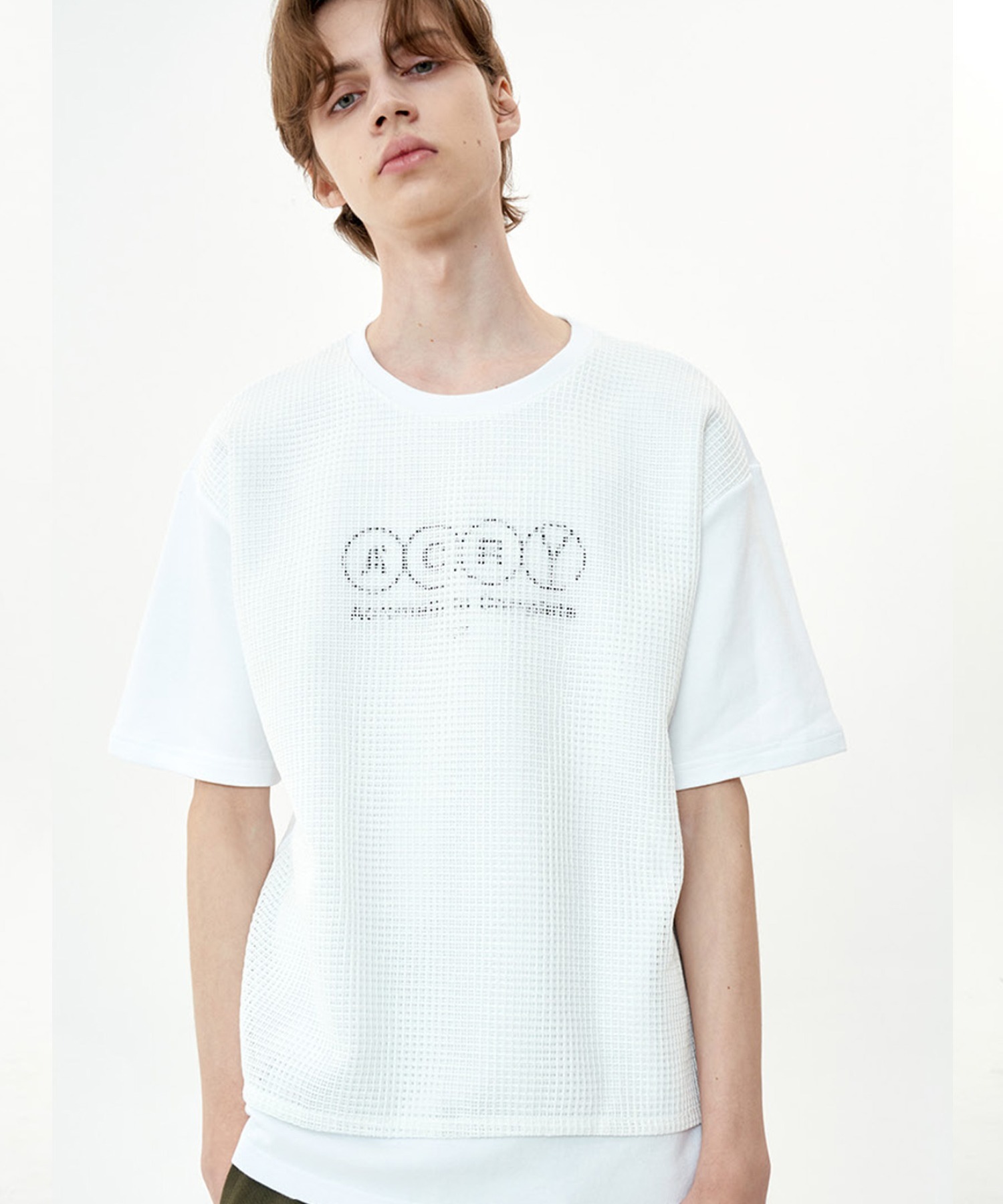 OY/オーワイ』MESH SLOGAN T/メッシュスローガンデザイン半袖T