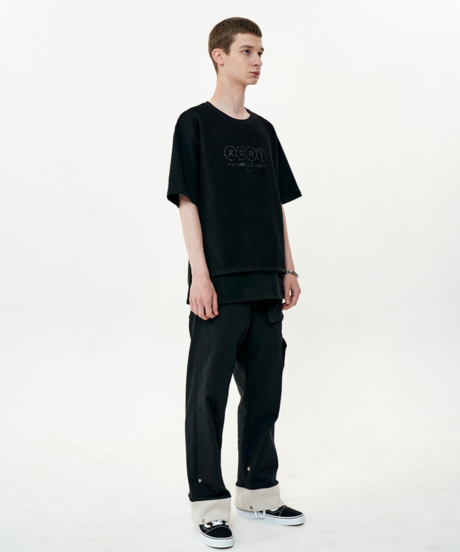 OY/オーワイ』MESH SLOGAN T/メッシュスローガンデザイン半袖T
