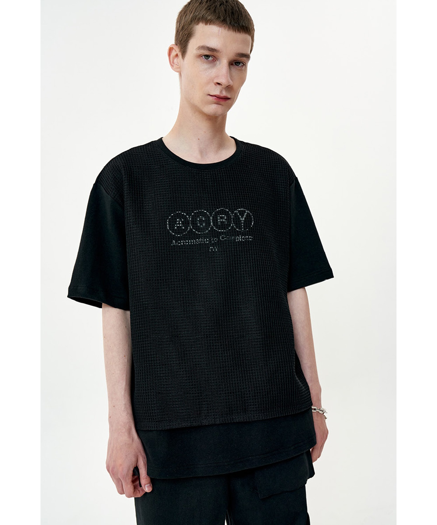 OY/オーワイ』MESH SLOGAN T/メッシュスローガンデザイン半袖T