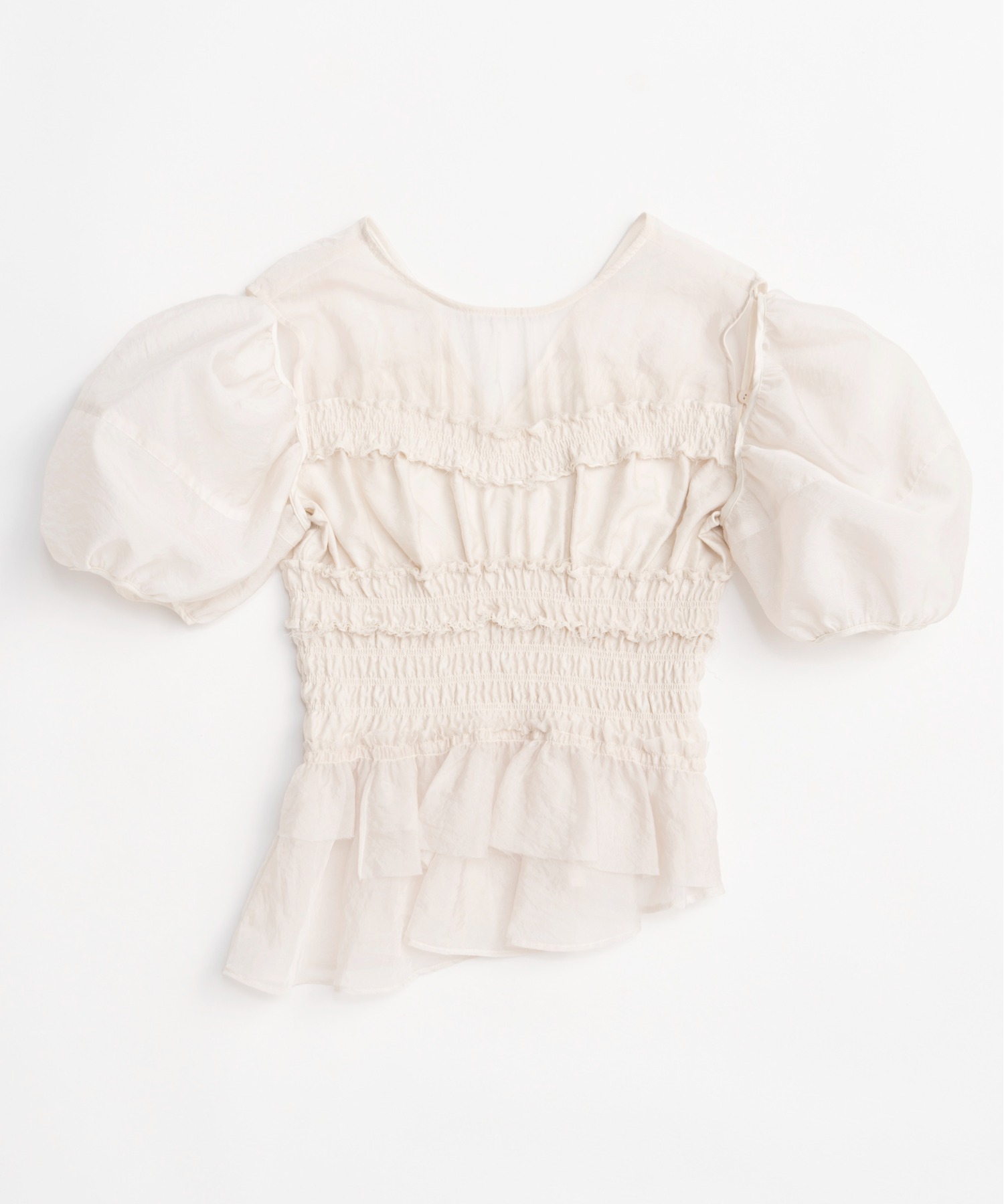 25SUMMER PRE-ORDER】2way Sleeve Ruffle Blouse/2WAYスリーブフリル