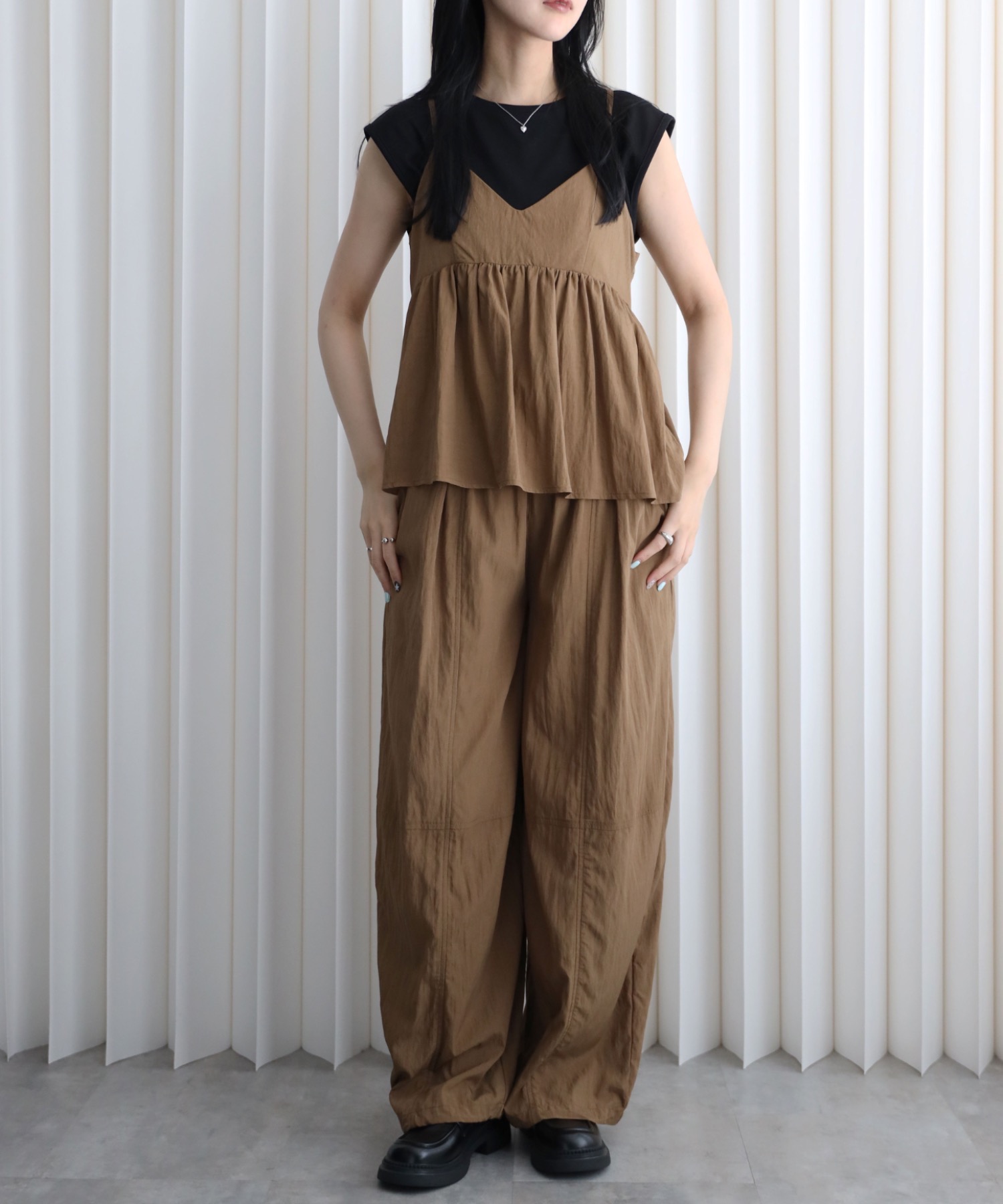 model：164cm. 着用サイズ：FREE