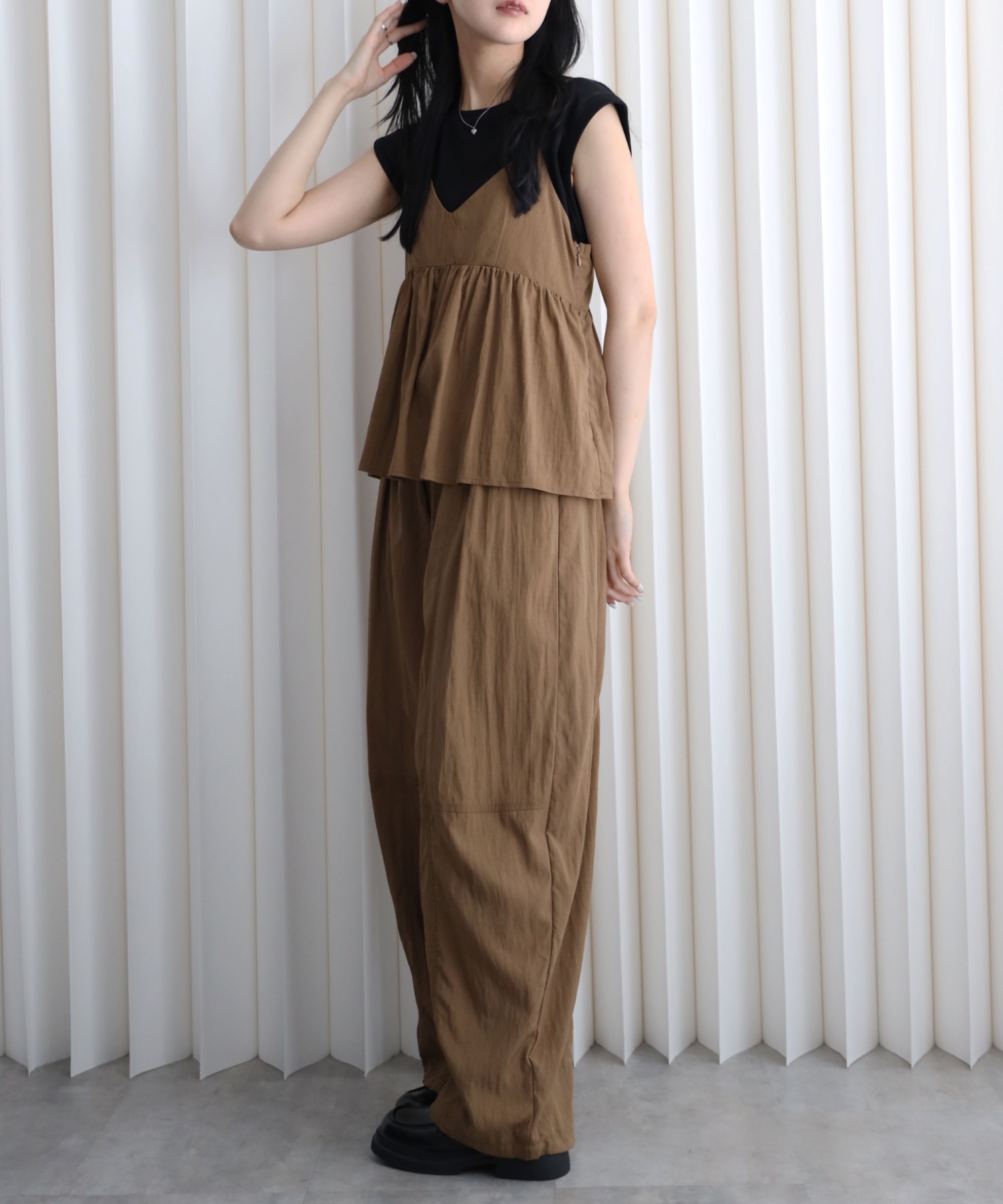 model：164cm. 着用サイズ：FREE