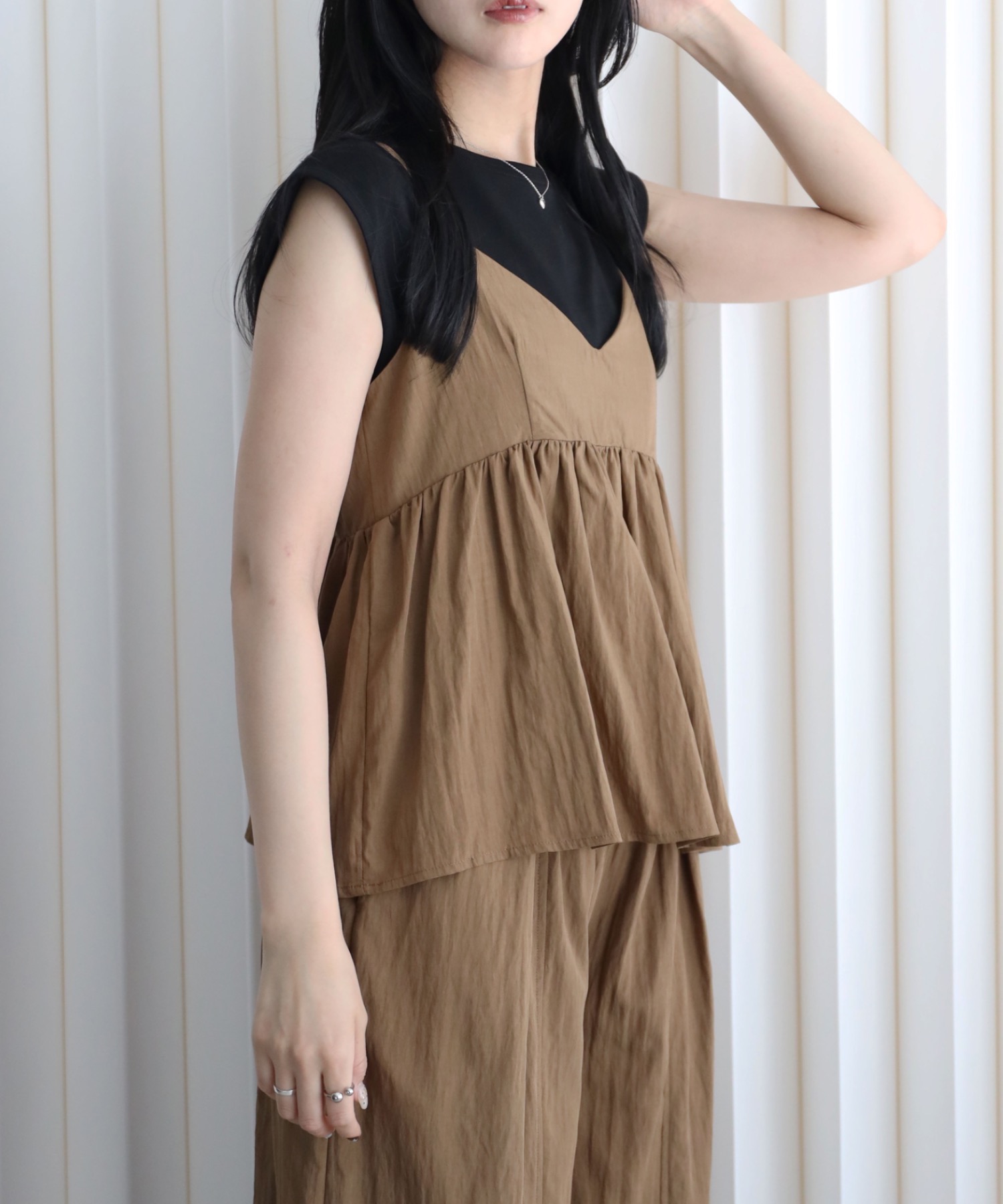 model：164cm. 着用サイズ：FREE