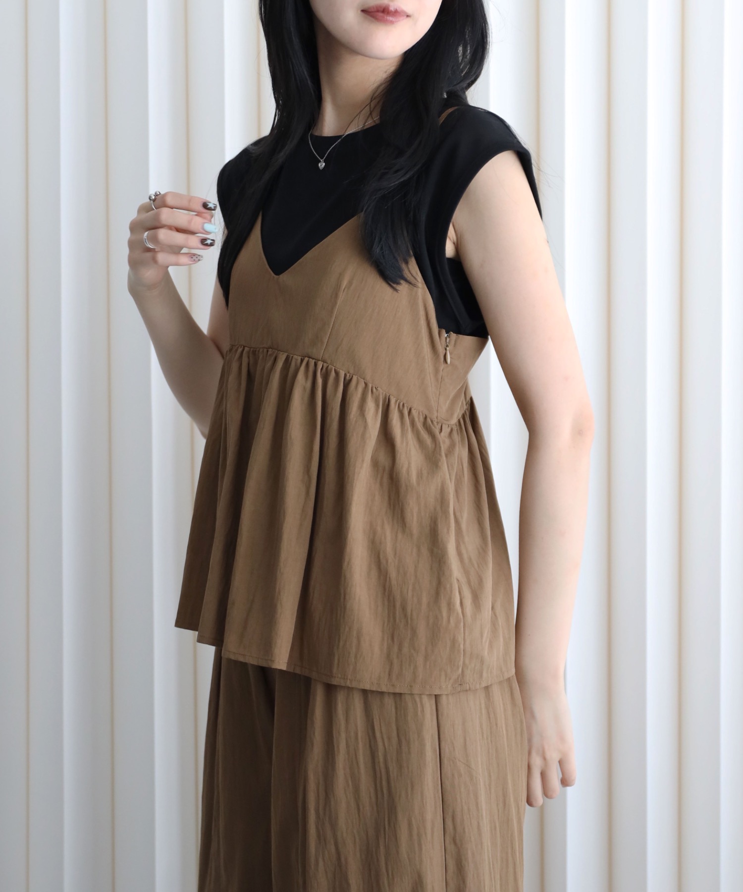 model：164cm. 着用サイズ：FREE
