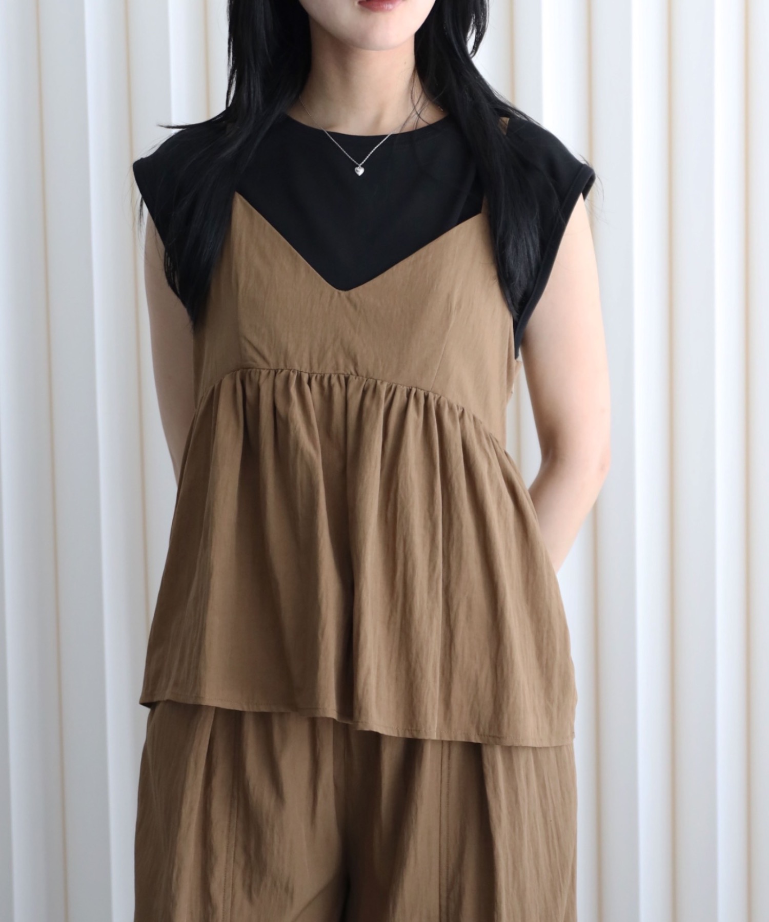 model：164cm. 着用サイズ：FREE