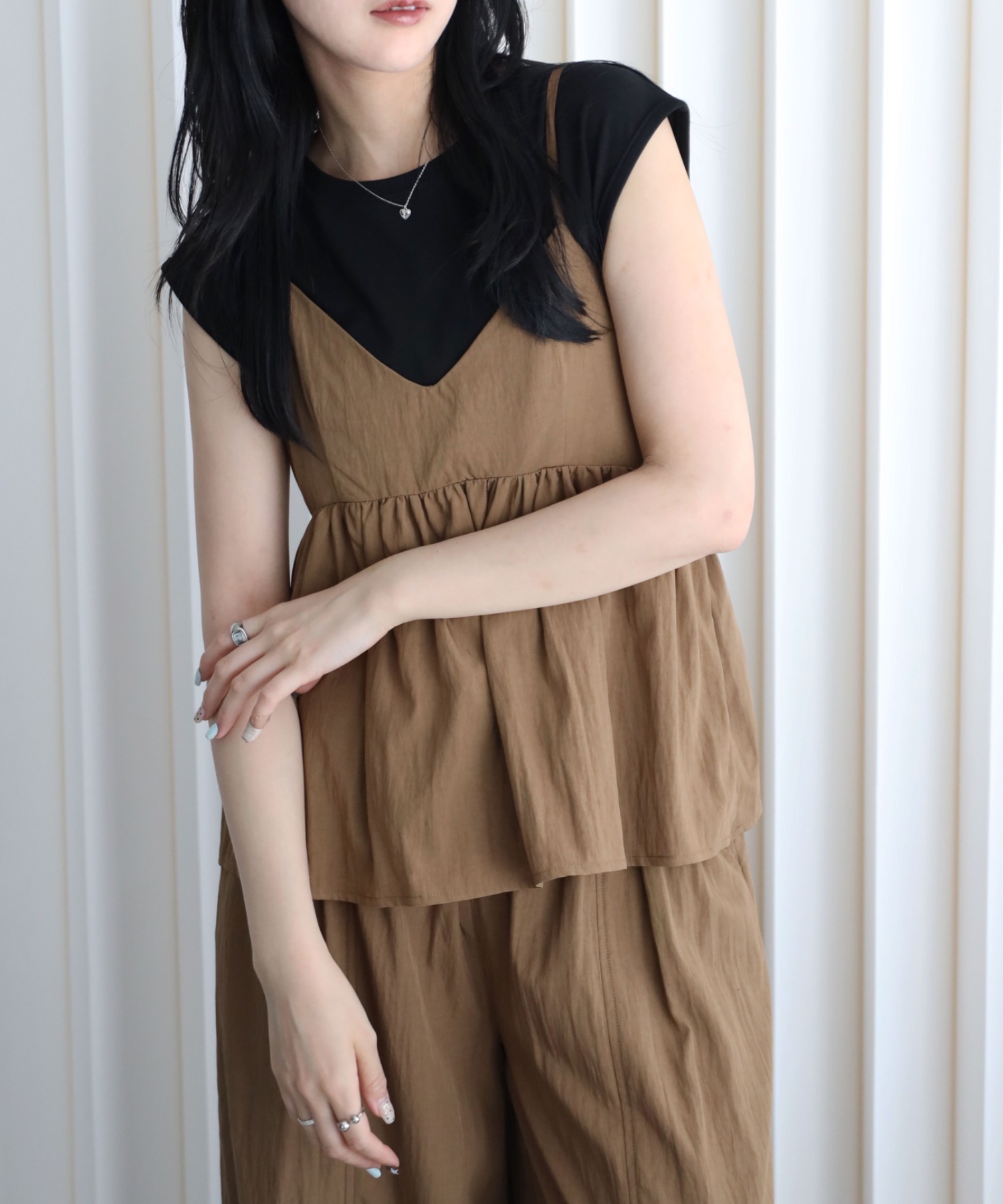 model：164cm. 着用サイズ：FREE