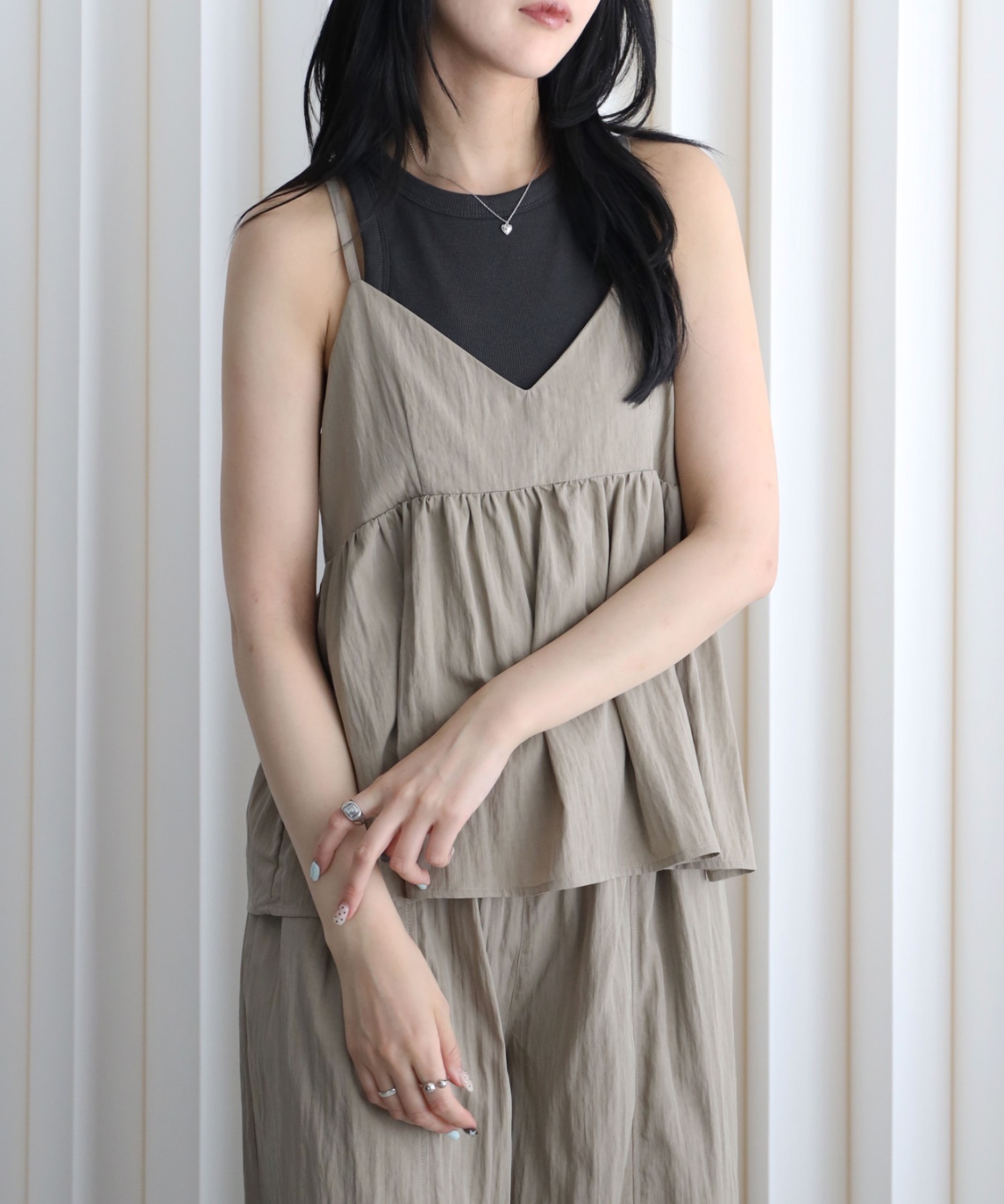 model：164cm. 着用サイズ：FREE