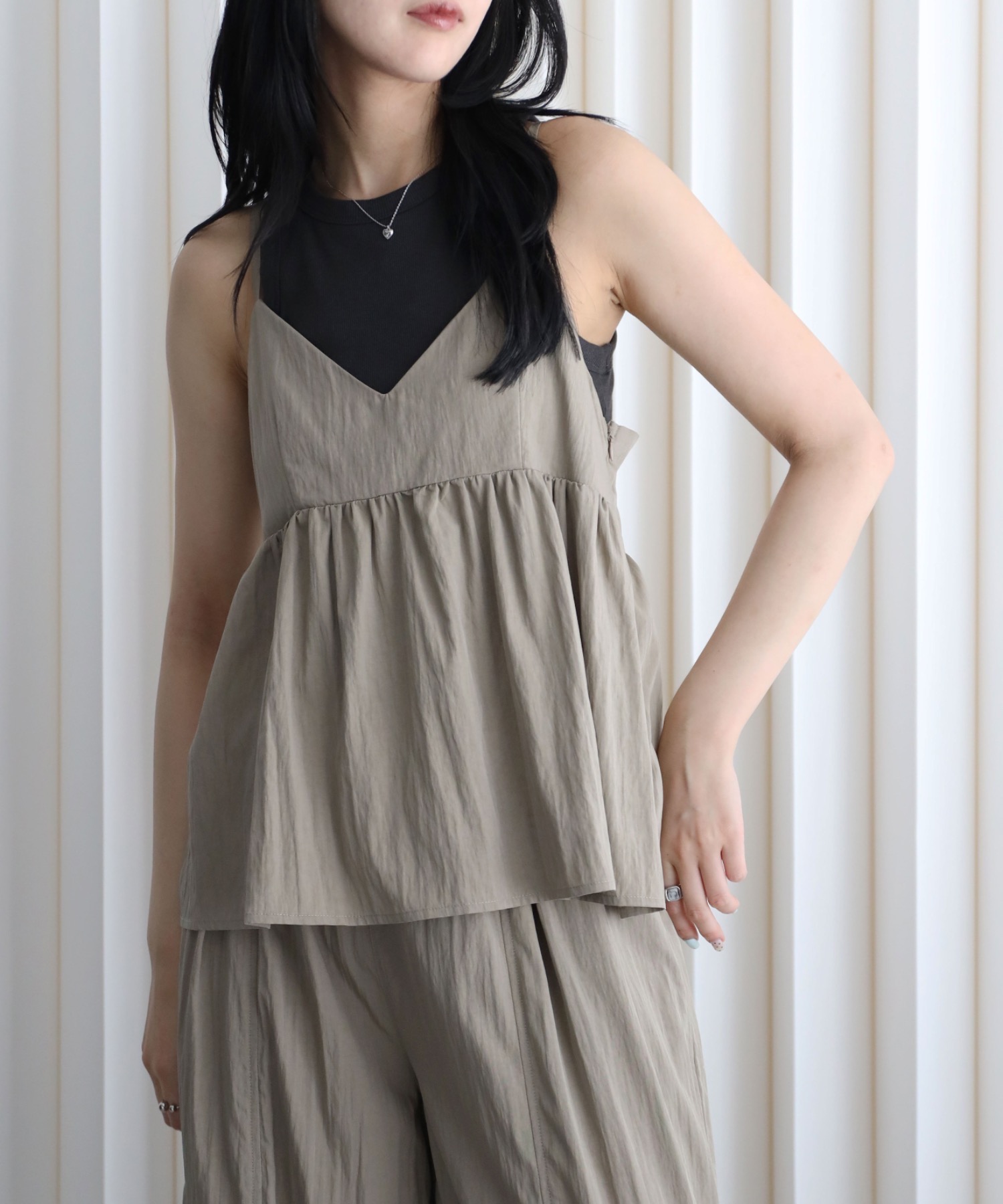 model：164cm. 着用サイズ：FREE