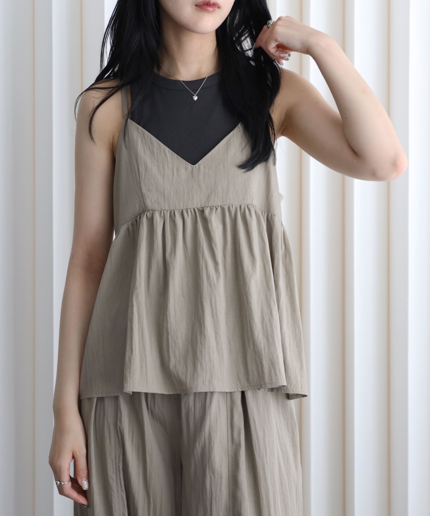 model：164cm. 着用サイズ：FREE