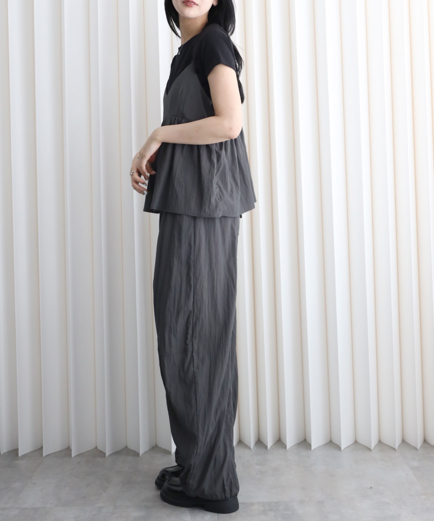 model：164cm. 着用サイズ：FREE