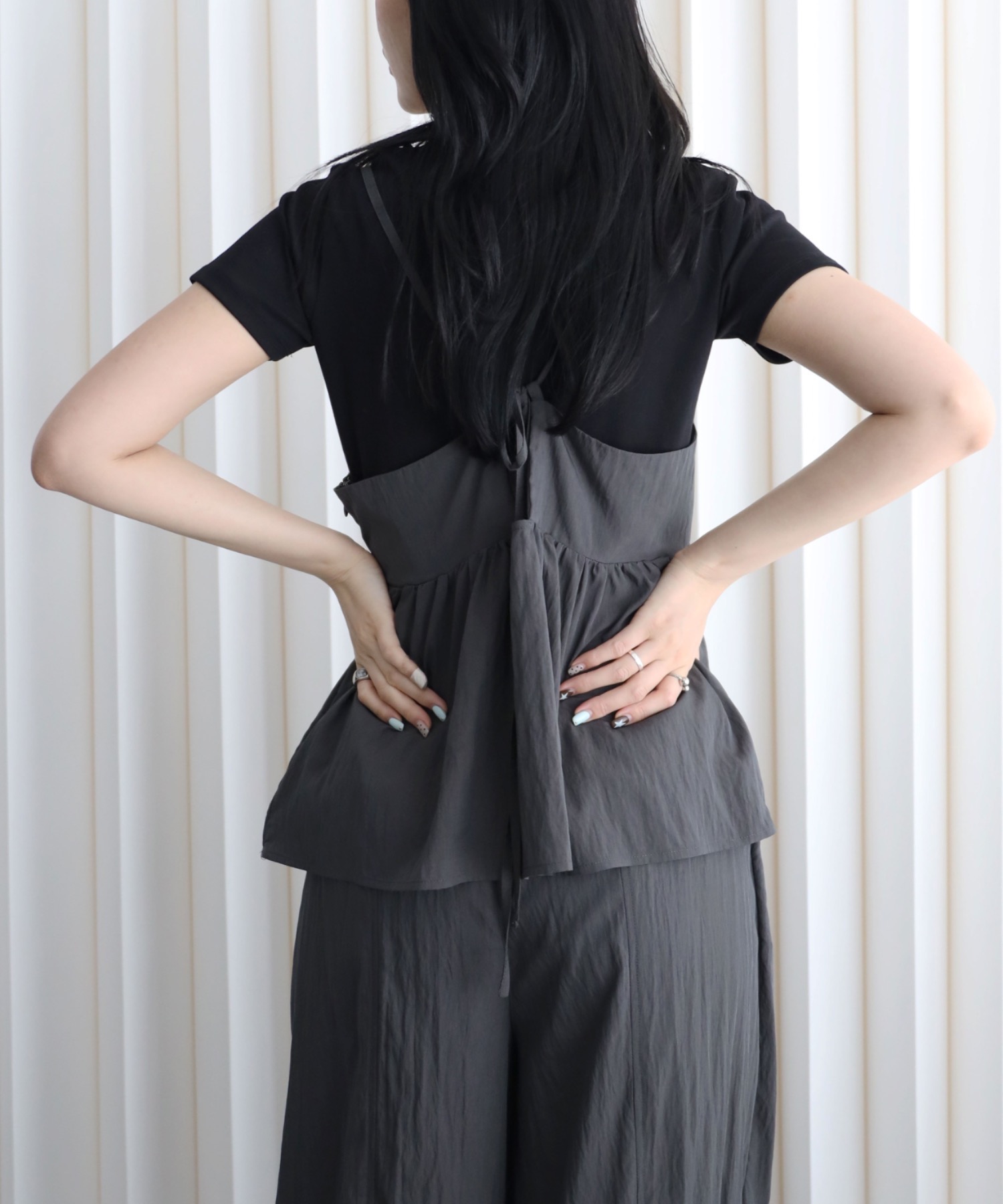 model：164cm. 着用サイズ：FREE
