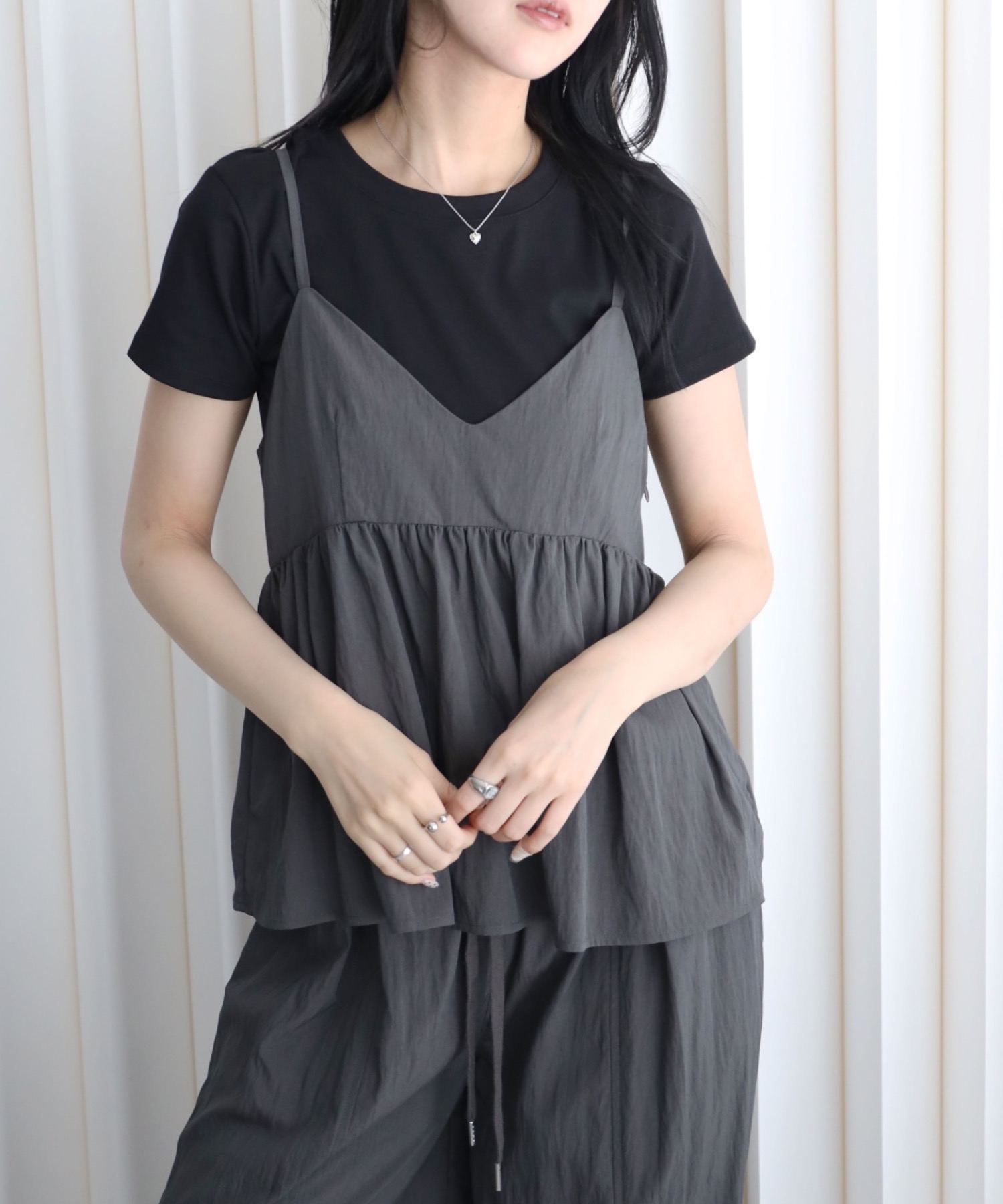 model：164cm. 着用サイズ：FREE