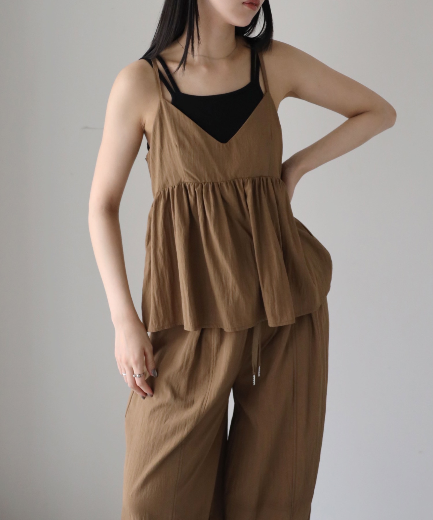 model：164cm. 着用サイズ：FREE