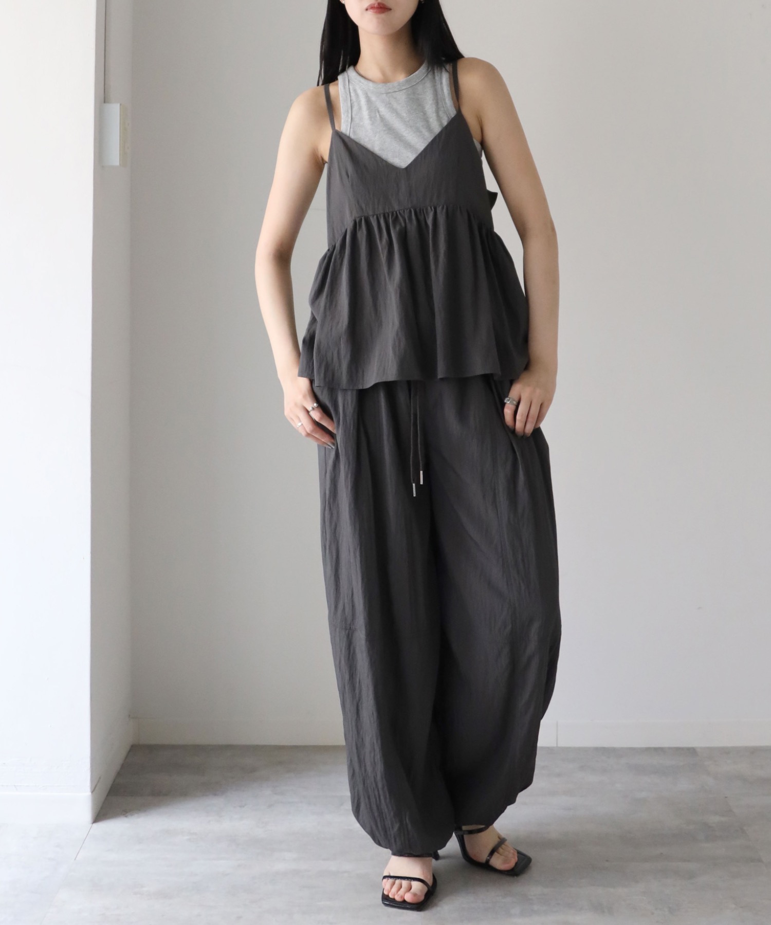 model：164cm. 着用サイズ：FREE