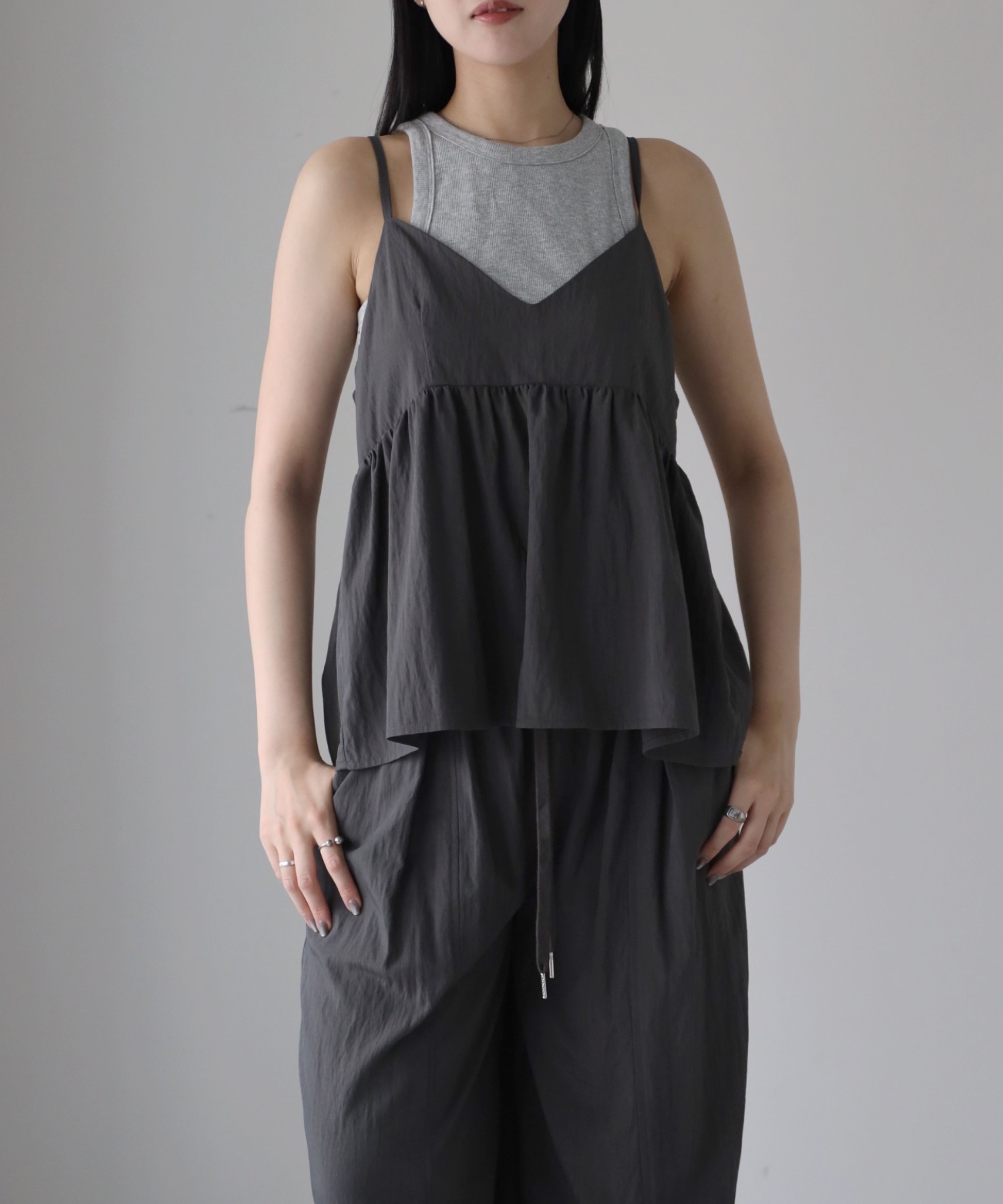 model：164cm. 着用サイズ：FREE