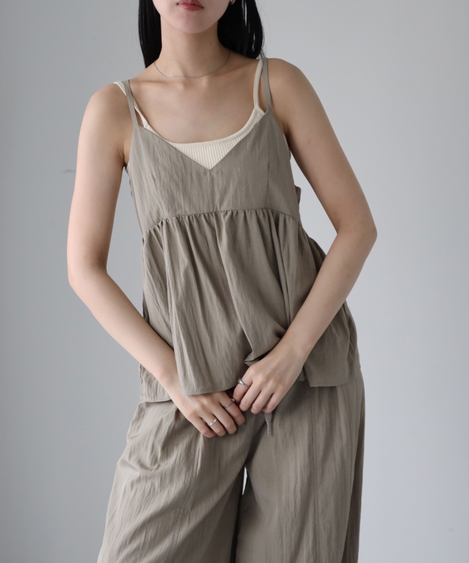 model：164cm. 着用サイズ：FREE